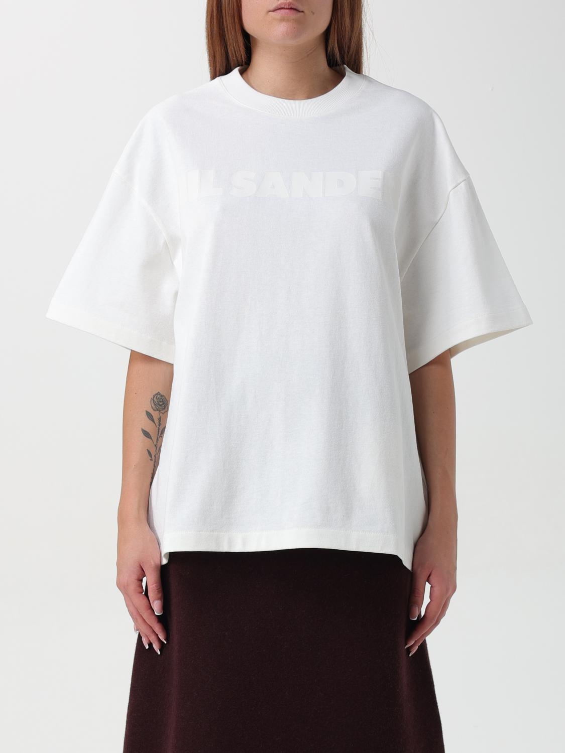 Shop Jil Sander T-shirt  Woman Color White In Weiss