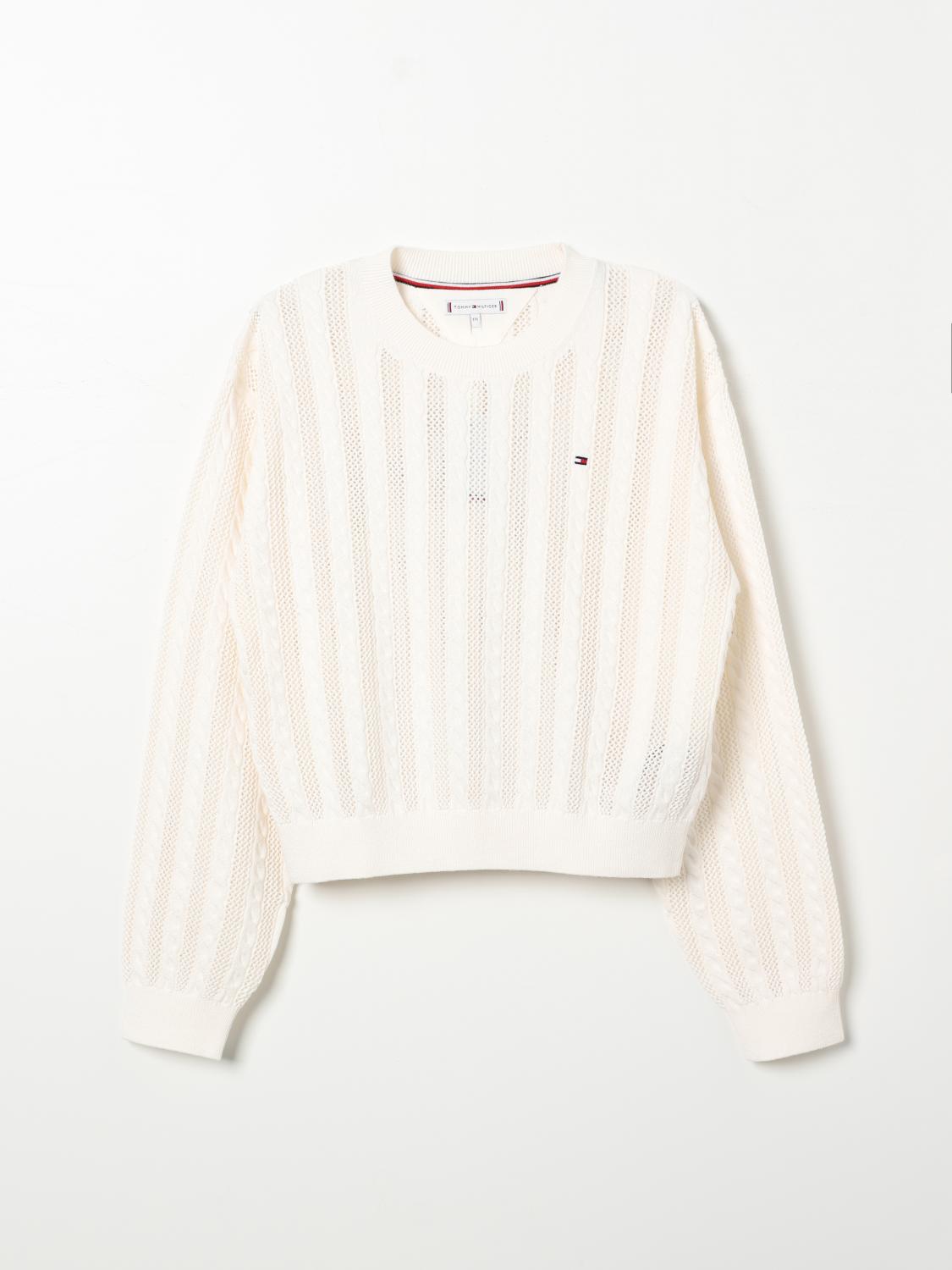 Shop Tommy Hilfiger Sweater  Kids Color Ivory