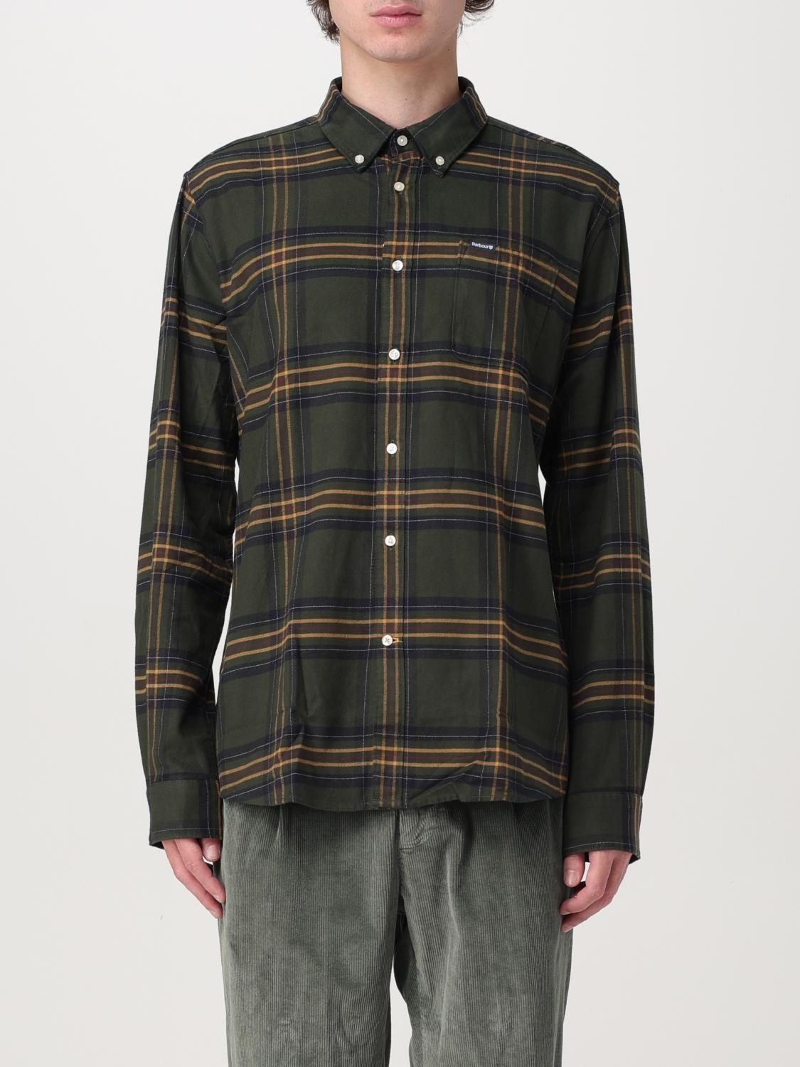 Barbour 'portdown' Shirt With Tartan Pattern In Olive