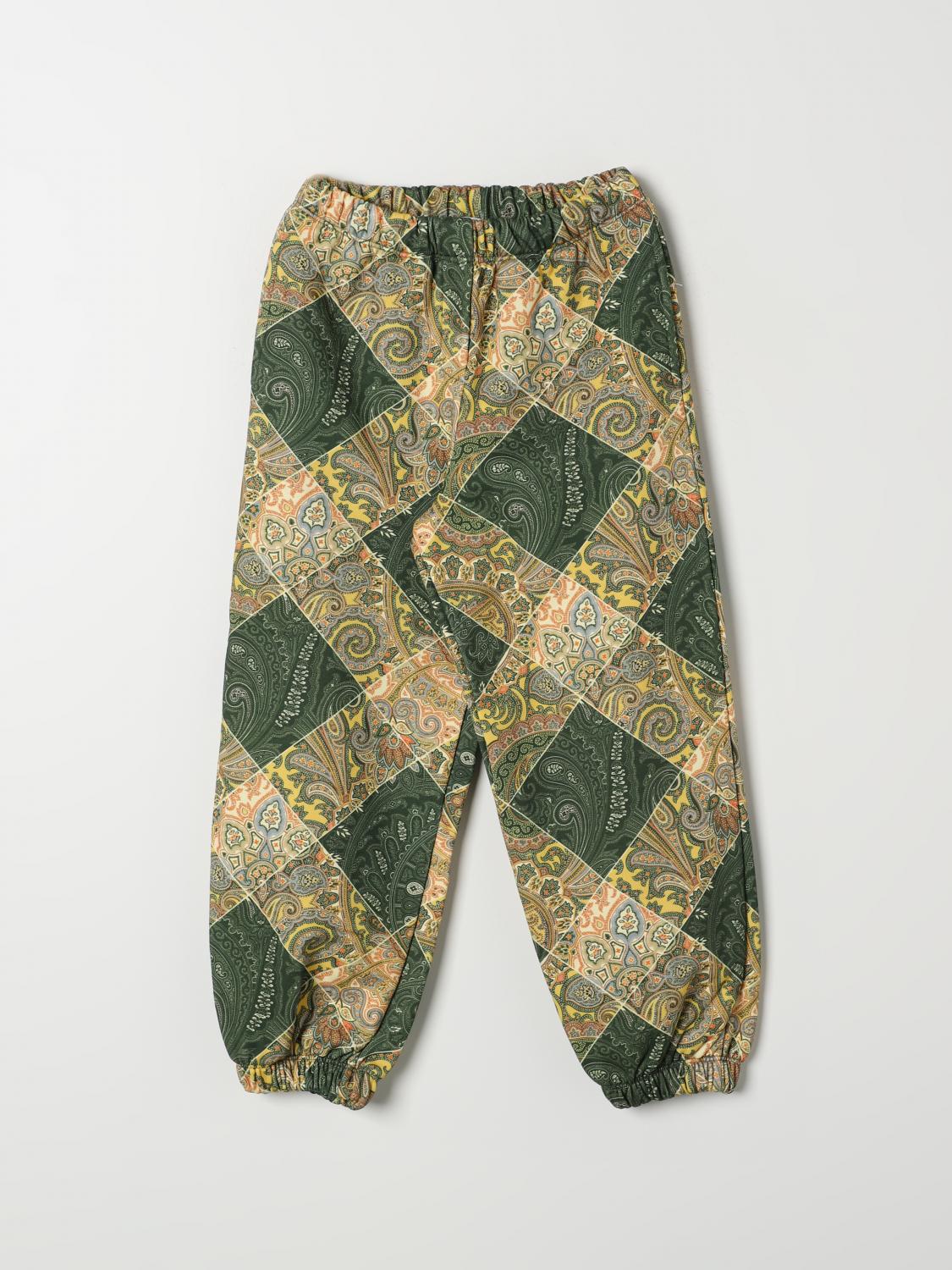 Shop Etro Pants  Kids Color Green In Grün