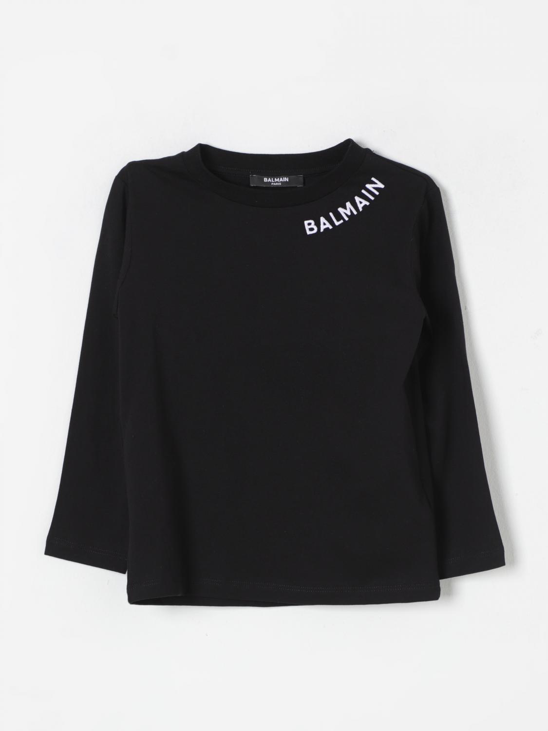 Shop Balmain T-shirt  Kids Color Black In Schwarz