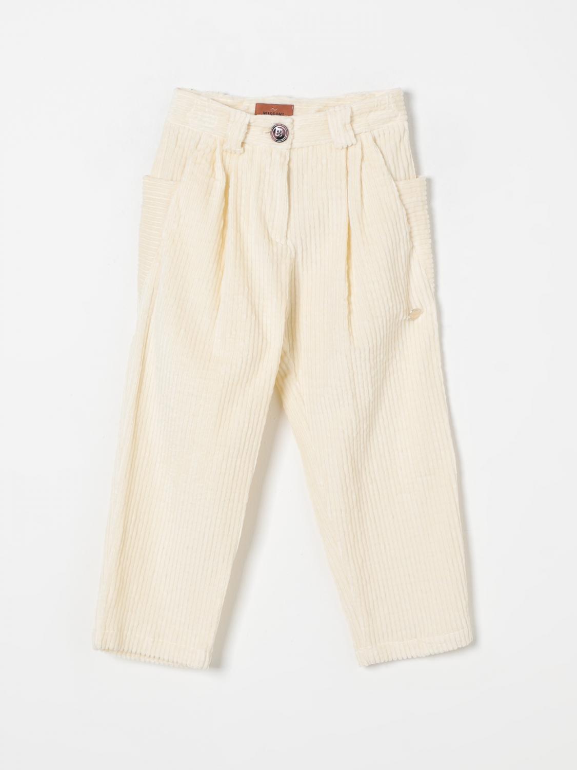 Shop Missoni Pants  Kids Color Beige