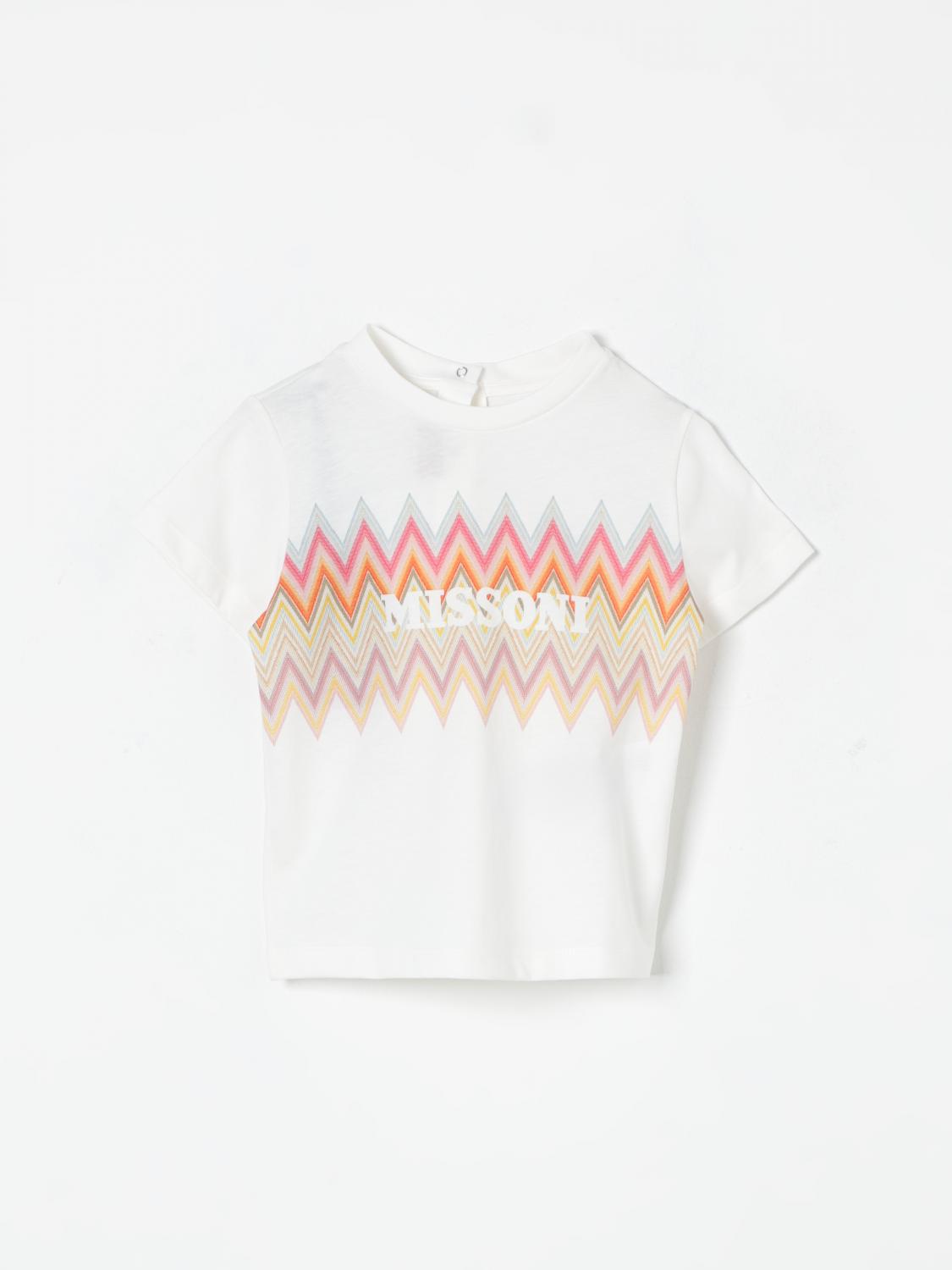 Shop Missoni T-shirt  Kids Color Yellow Cream