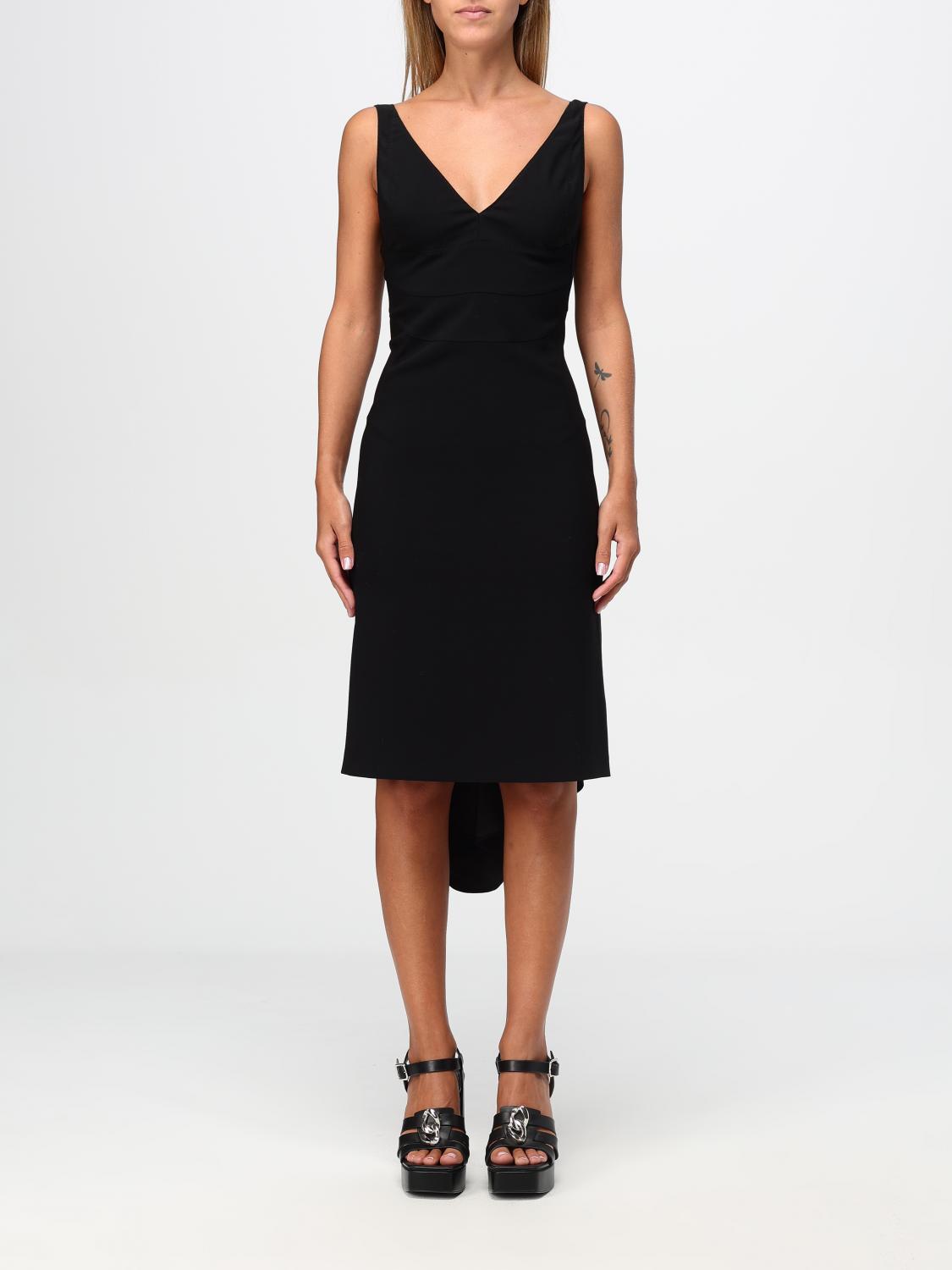 Shop Dsquared2 Dress  Woman Color Black In Schwarz