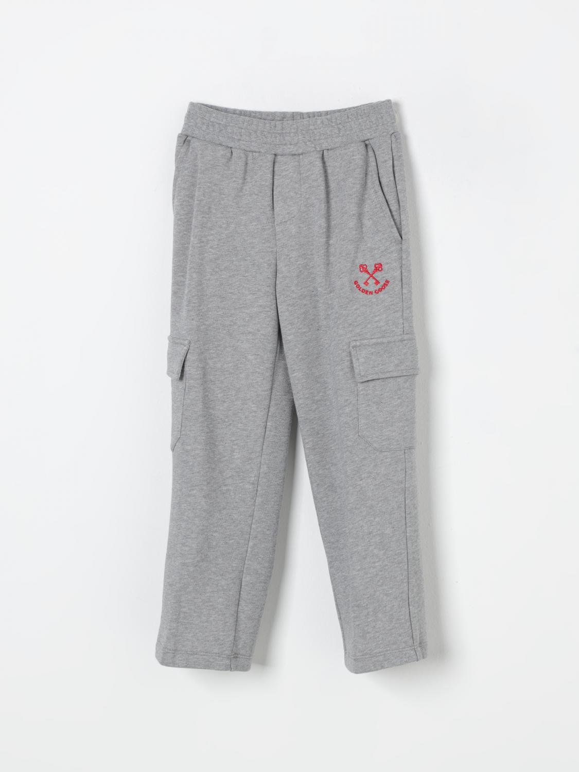 Shop Golden Goose Pants  Kids Color Grey In Grau