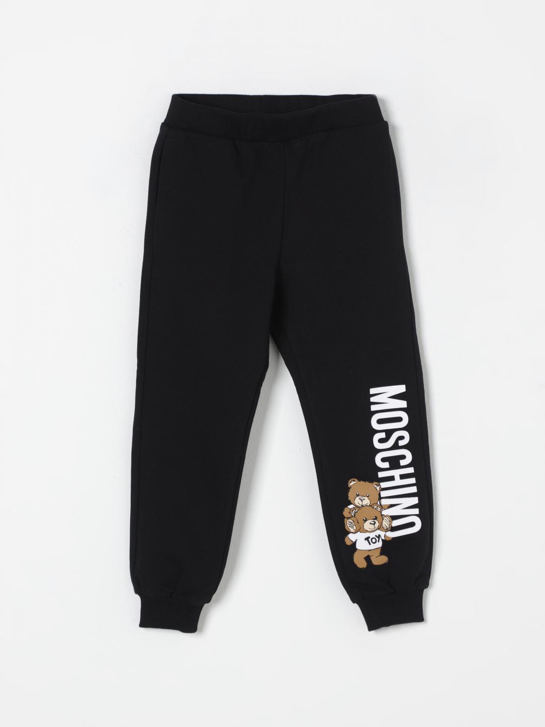 Shop Moschino Pants  Kids Color Black In Schwarz