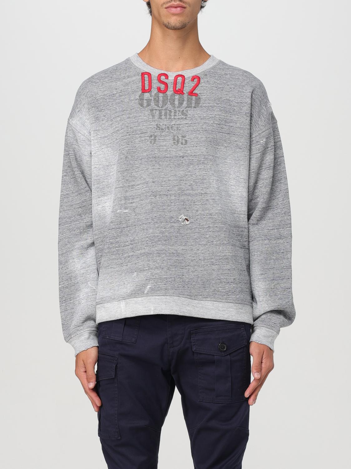 Shop Dsquared2 Sweatshirt  Men Color Grey In Grau