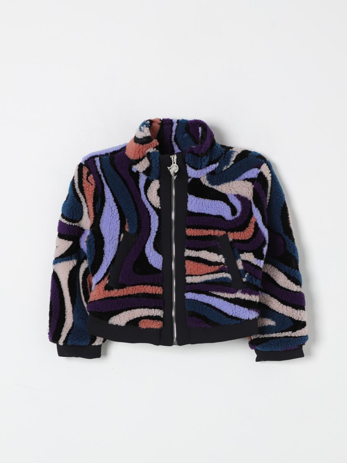 Shop Pucci Jacket  Kids Color Black In Schwarz