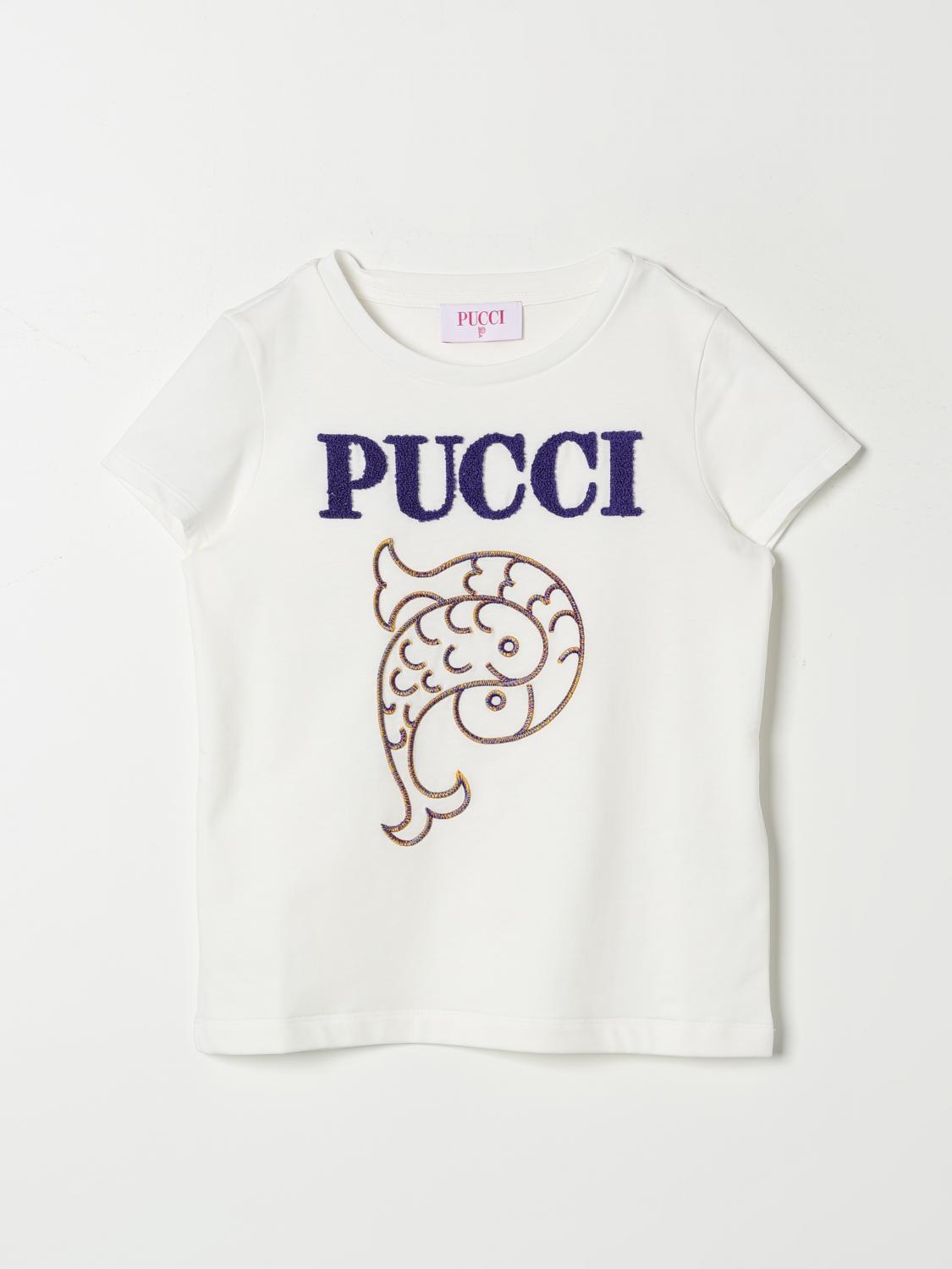 Pucci Embroidered Cotton Jersey T-shirt In Beige