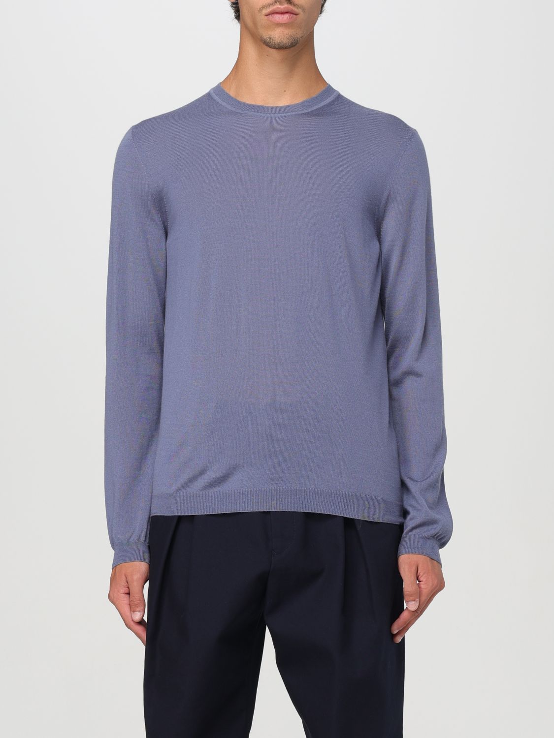 Shop Giorgio Armani Sweater  Men Color Grey In Grau