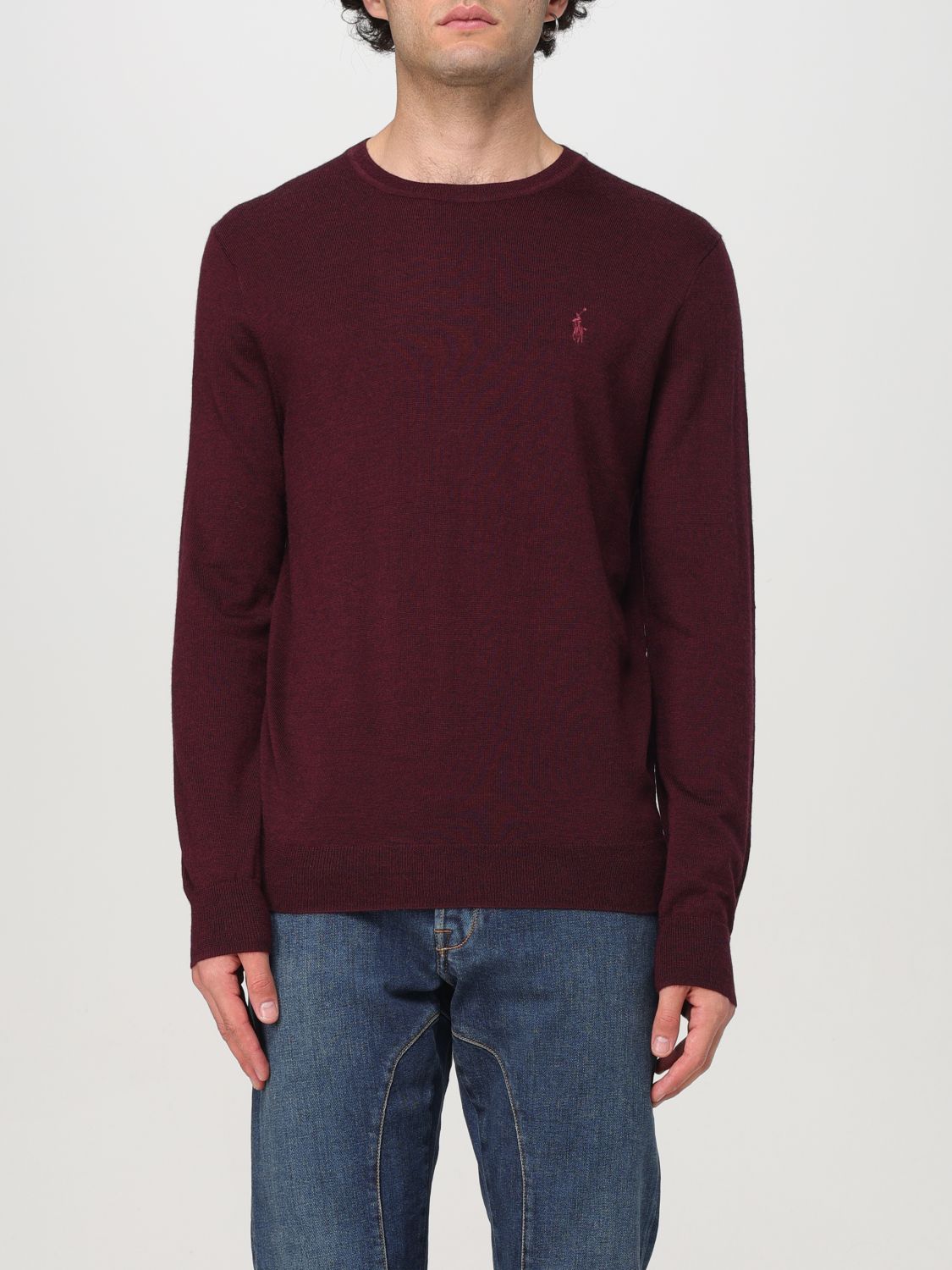 Shop Polo Ralph Lauren Sweater  Men Color Burgundy In Burgunderrot