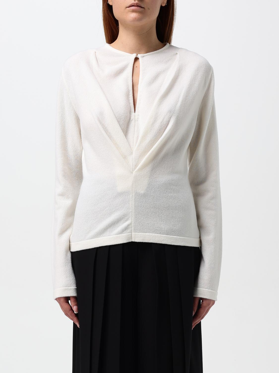 Shop Alberta Ferretti Sweater  Woman Color White In Weiss