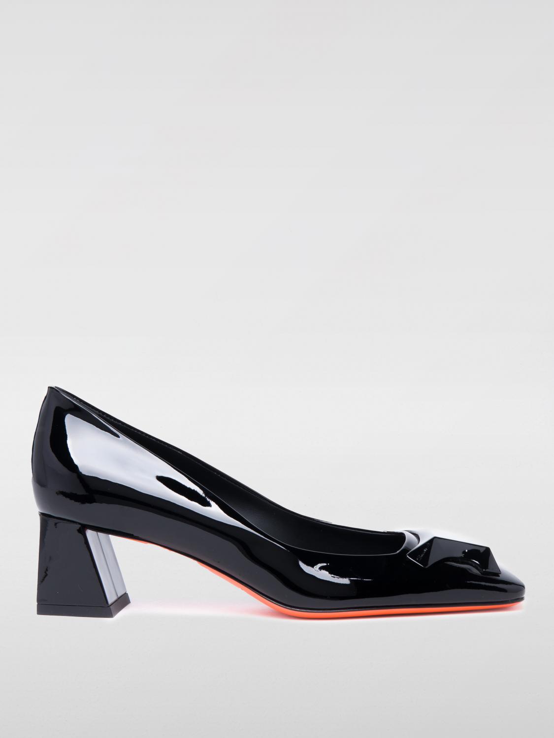 Shop Santoni High Heel Shoes  Woman Color Black In Schwarz