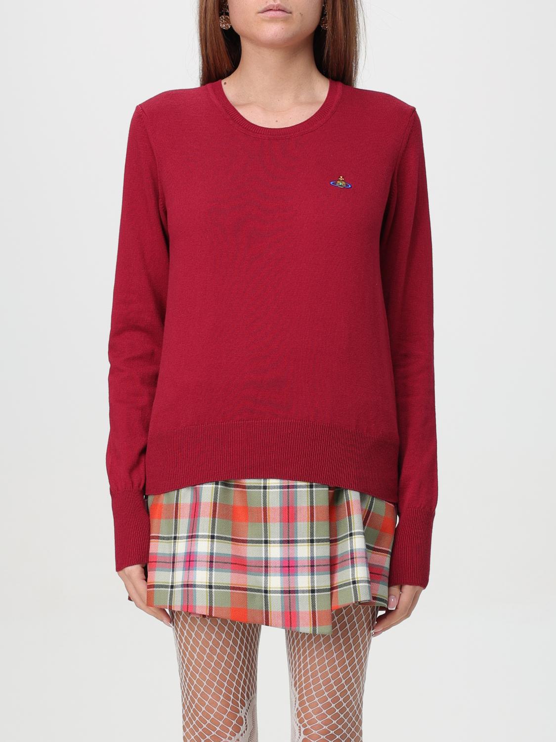 Shop Vivienne Westwood Sweater  Woman Color Burgundy In Burgunderrot