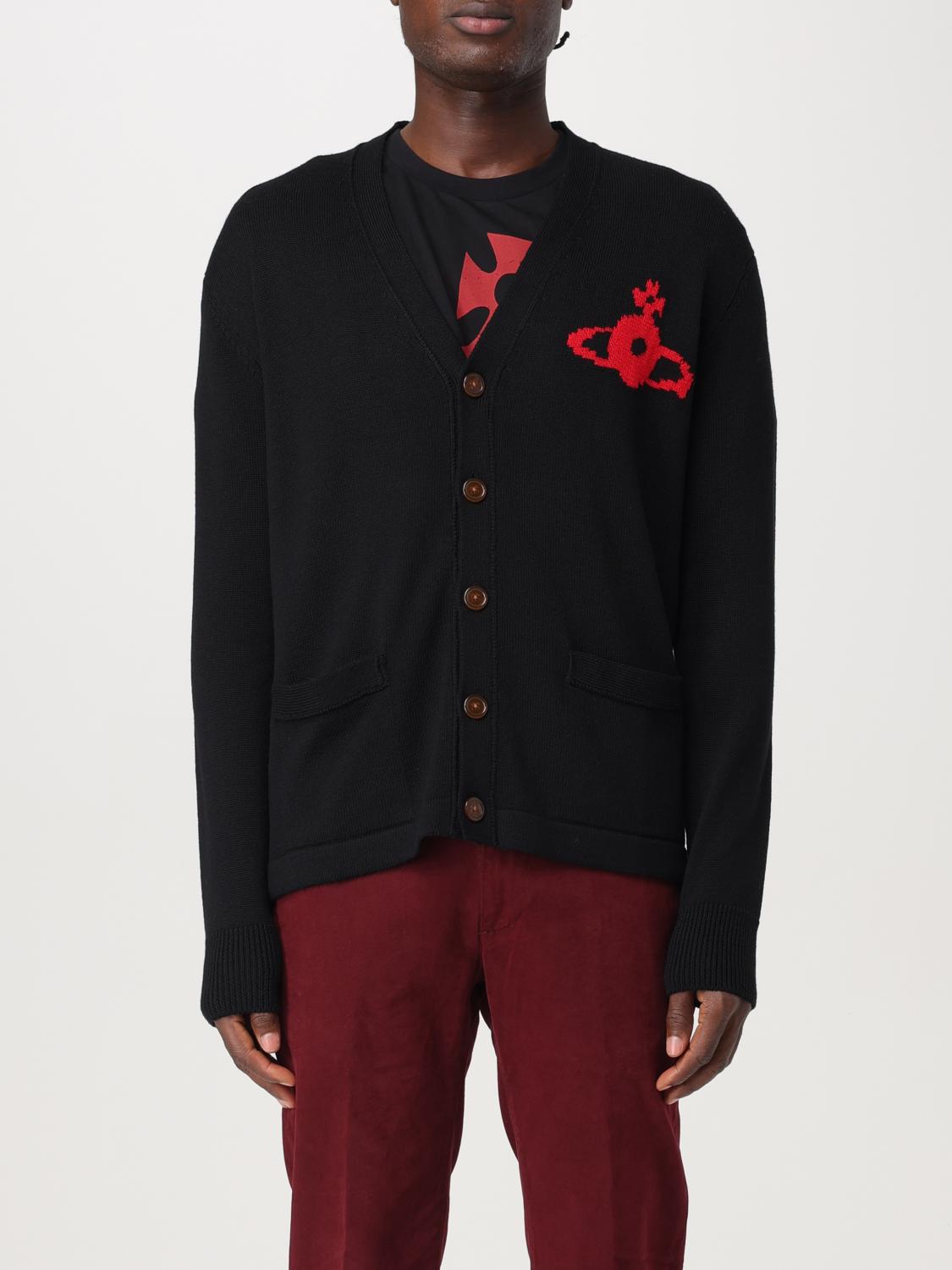 Shop Vivienne Westwood Cardigan  Men Color Black In Schwarz