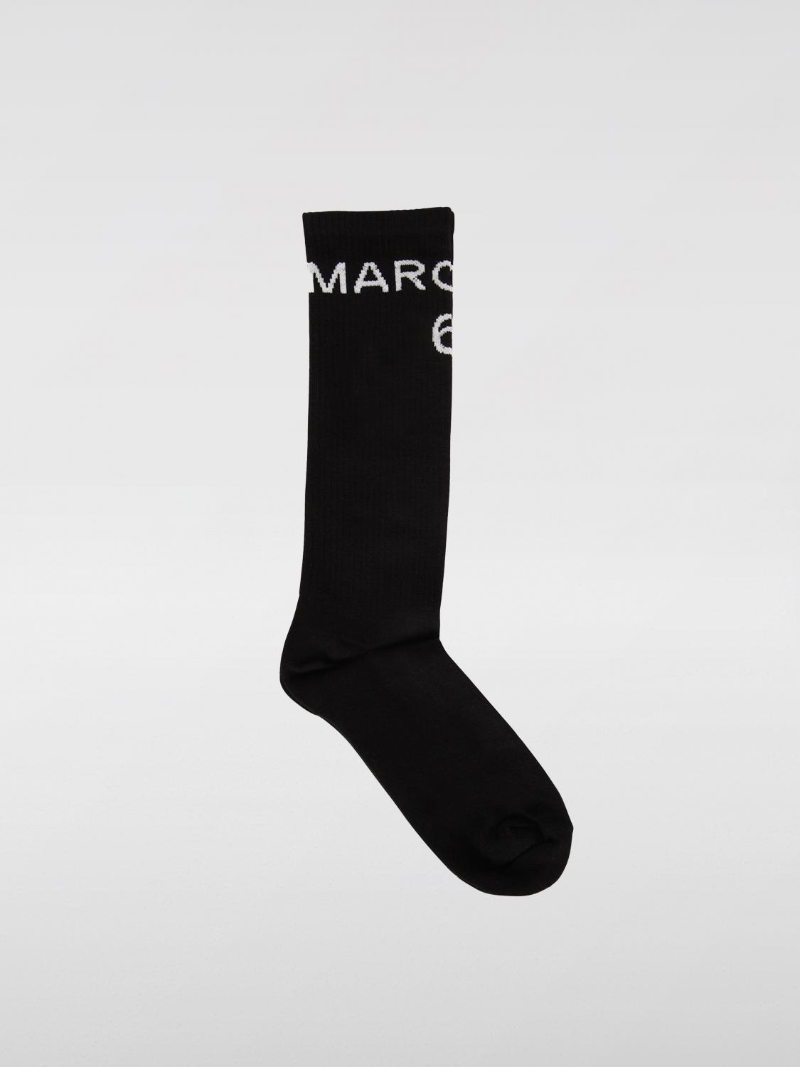 Shop Mm6 Maison Margiela Socks  Kids Color Black In Schwarz