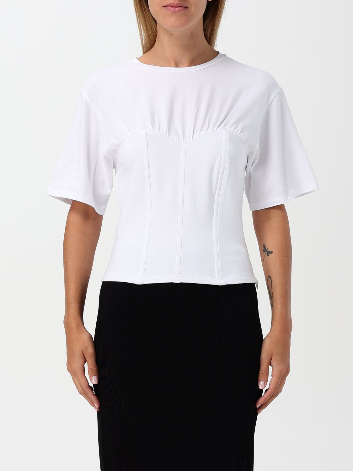 Shop Patrizia Pepe T-shirt  Woman Color White In Weiss