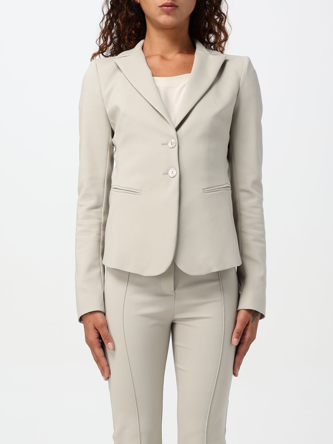 Shop Patrizia Pepe Blazer  Woman Color Grey In Grau