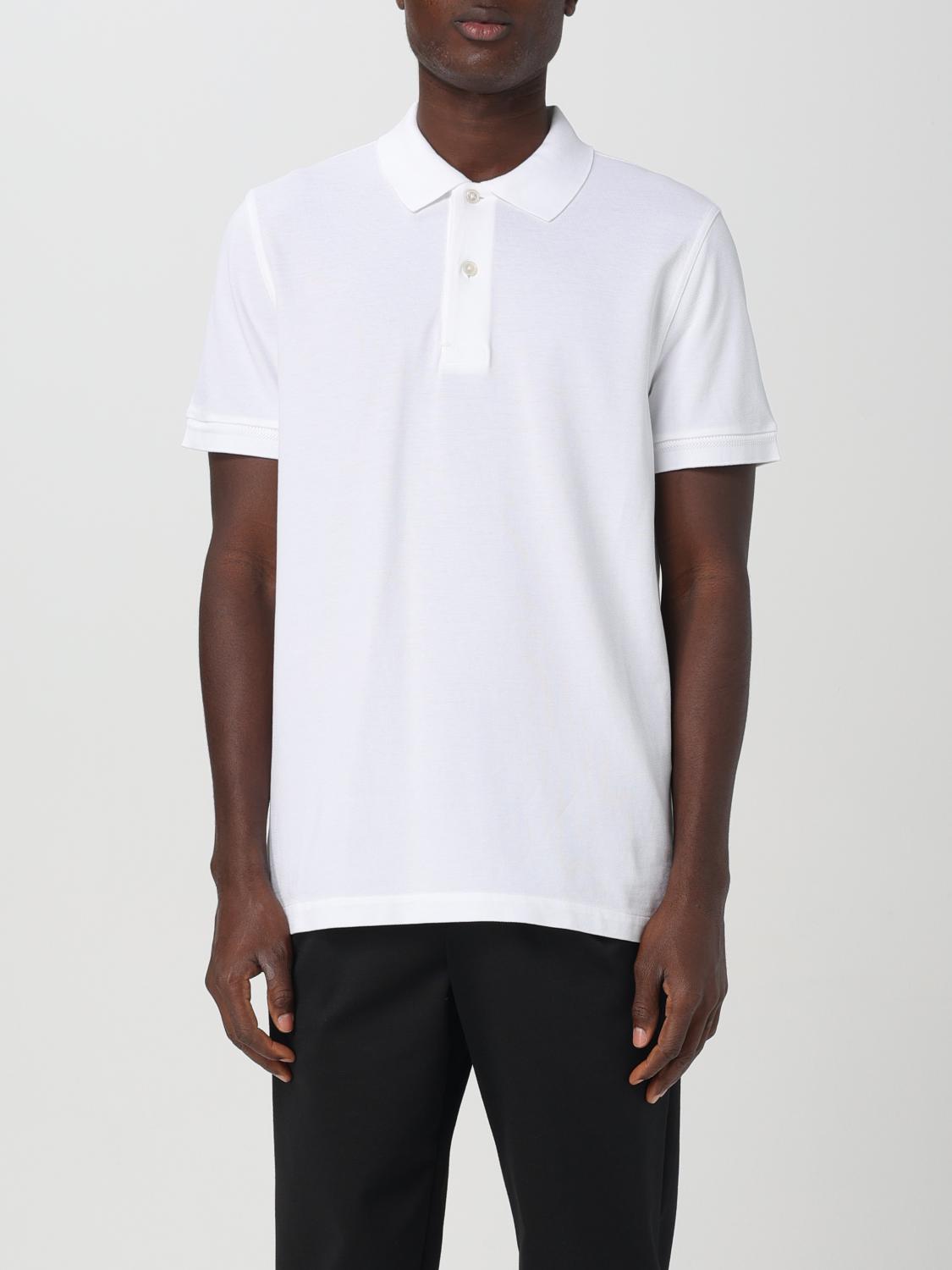 Shop Tom Ford Polo Shirt  Men Color White In Weiss