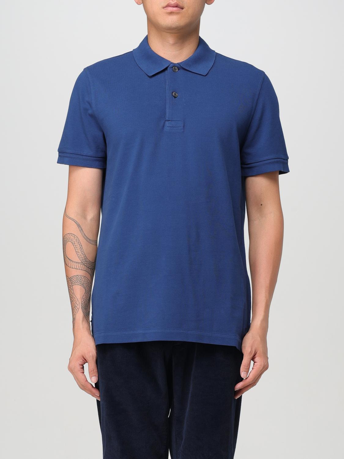 Shop Tom Ford Polo Shirt  Men Color Blue 1 In Blau 1