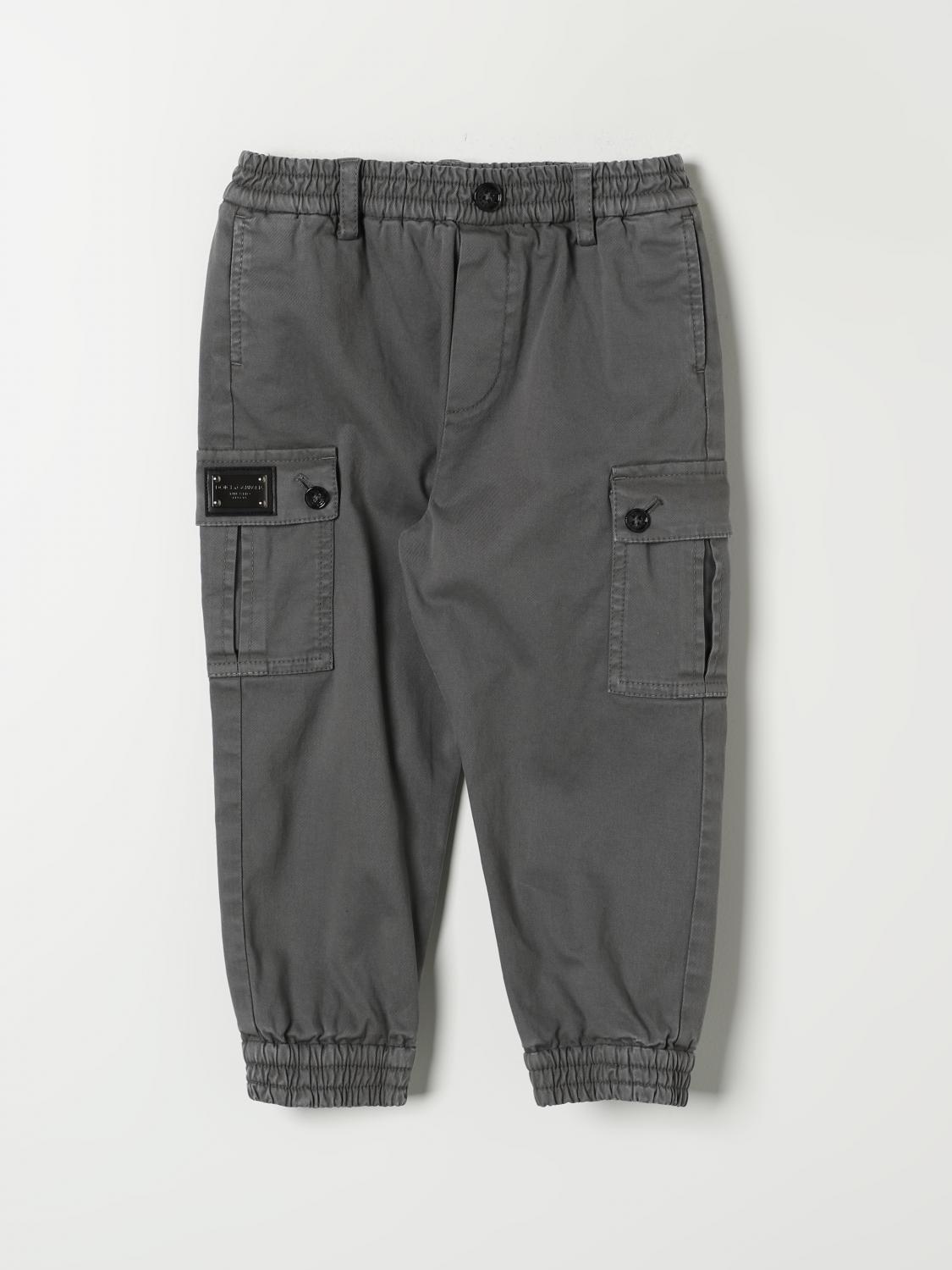 DOLCE & GABBANA PANTS DOLCE & GABBANA KIDS COLOR GREY F96521020