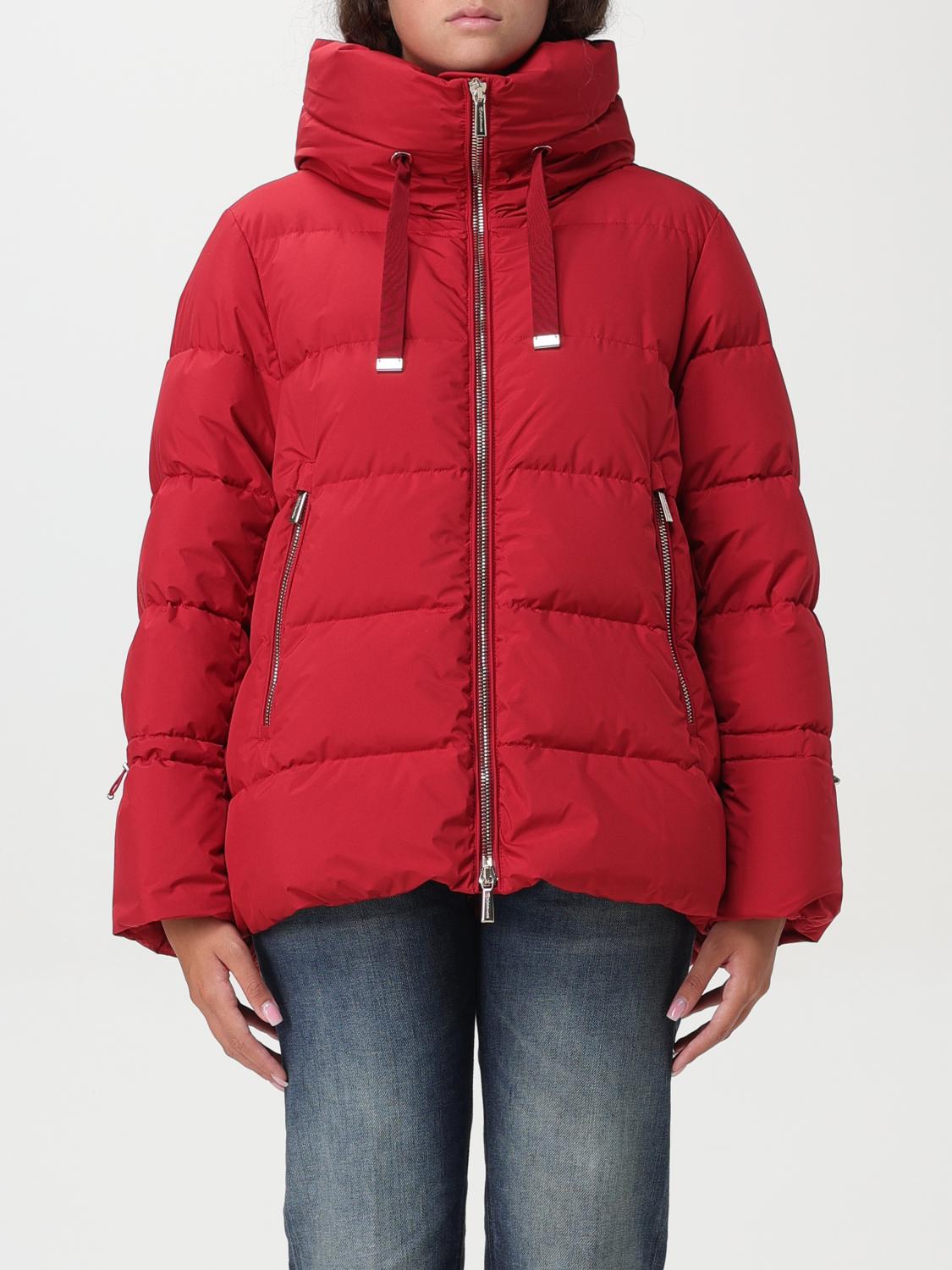 Shop Moorer Jacket  Woman Color Red In Rot