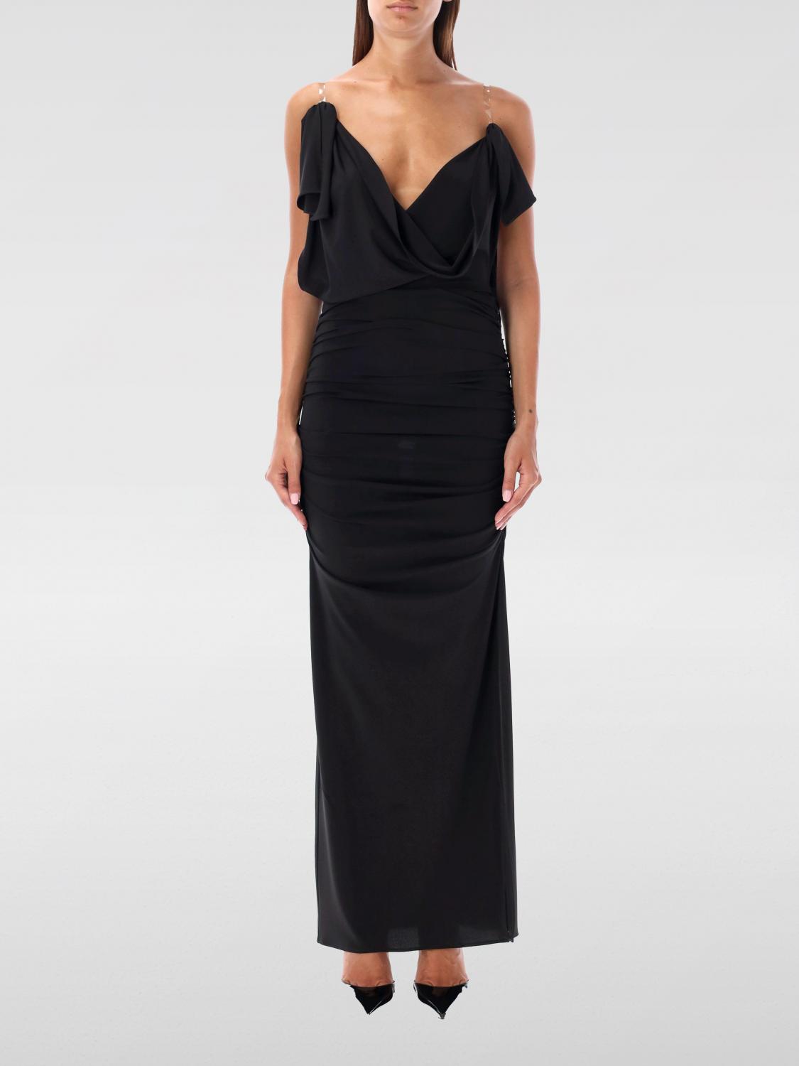 Shop Attico Dress The  Woman Color Black In Schwarz