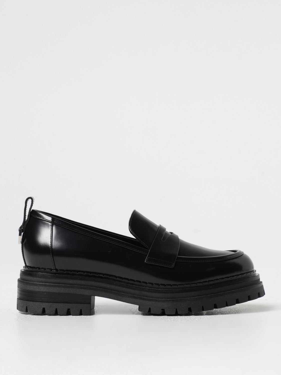 Shop Sergio Rossi Loafers  Woman Color Black In Schwarz