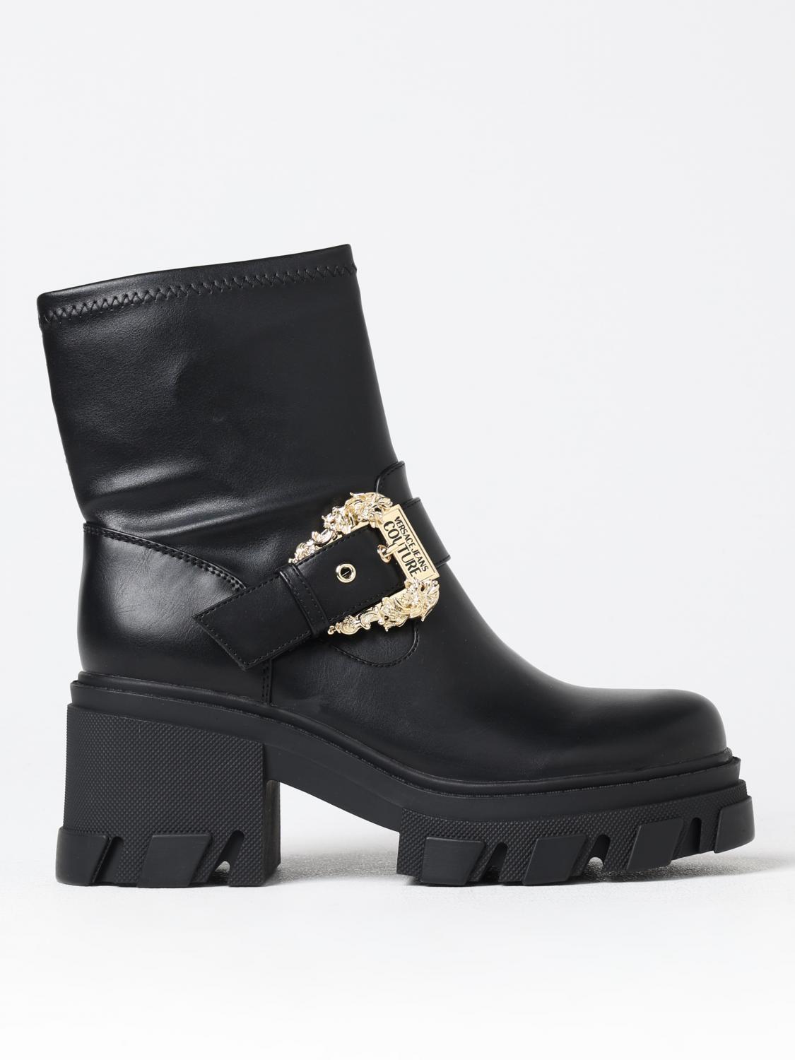 Flat Ankle Boots VERSACE JEANS COUTURE Woman color Black