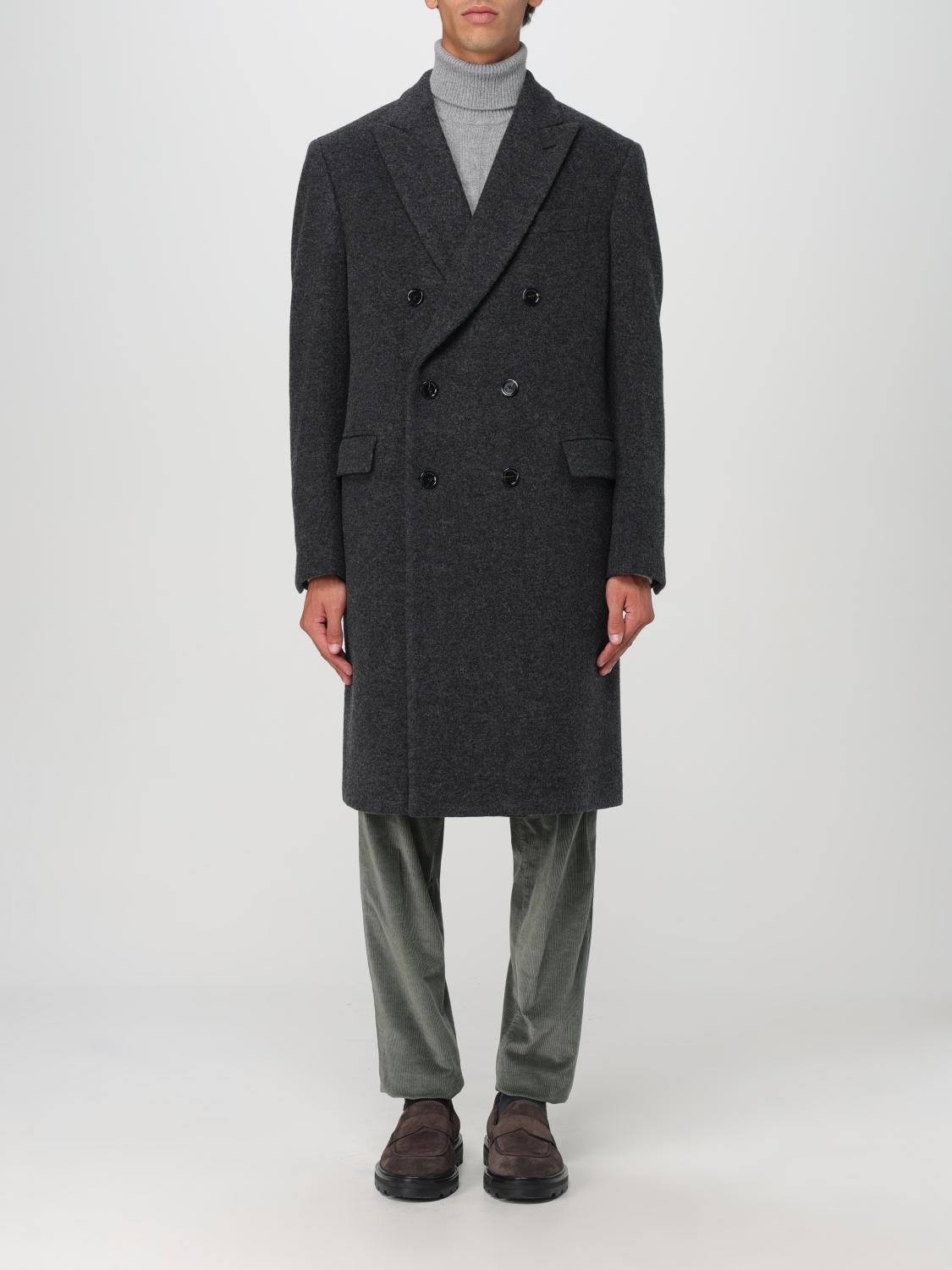 Lardini Coat Men Color Black In Black