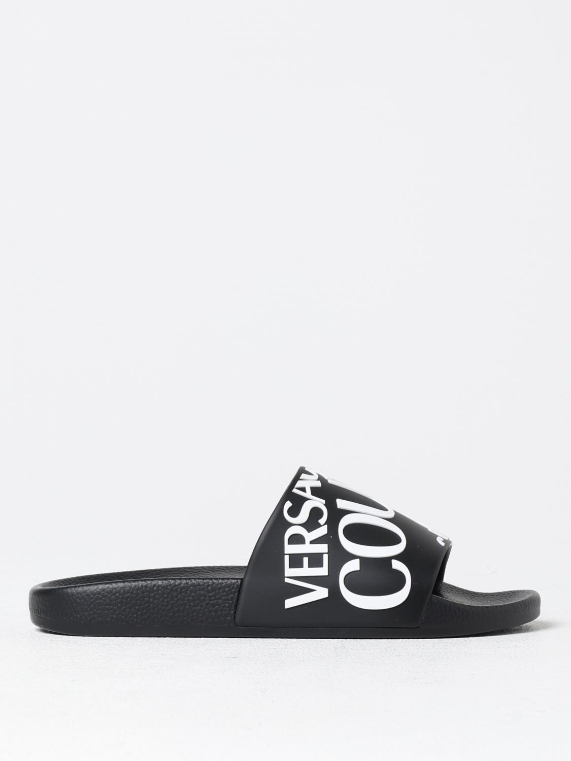 Shop Versace Jeans Couture Flat Sandals  Woman Color Black