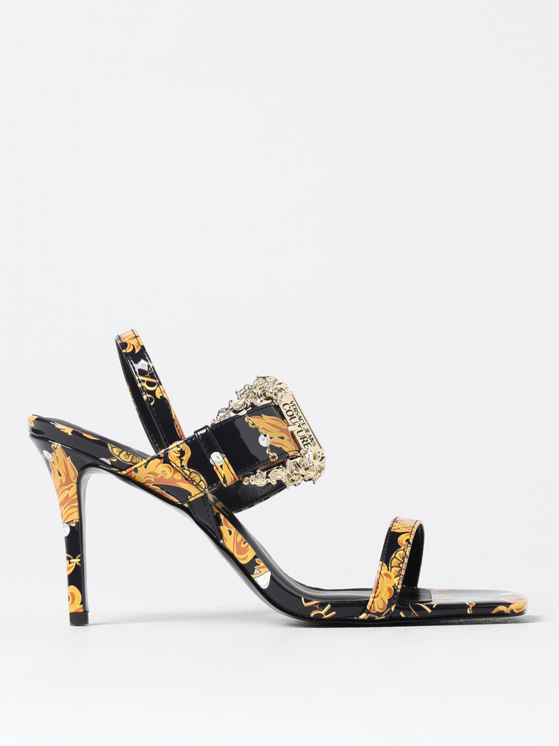 Shop Versace Jeans Couture Heeled Sandals  Woman Color Black