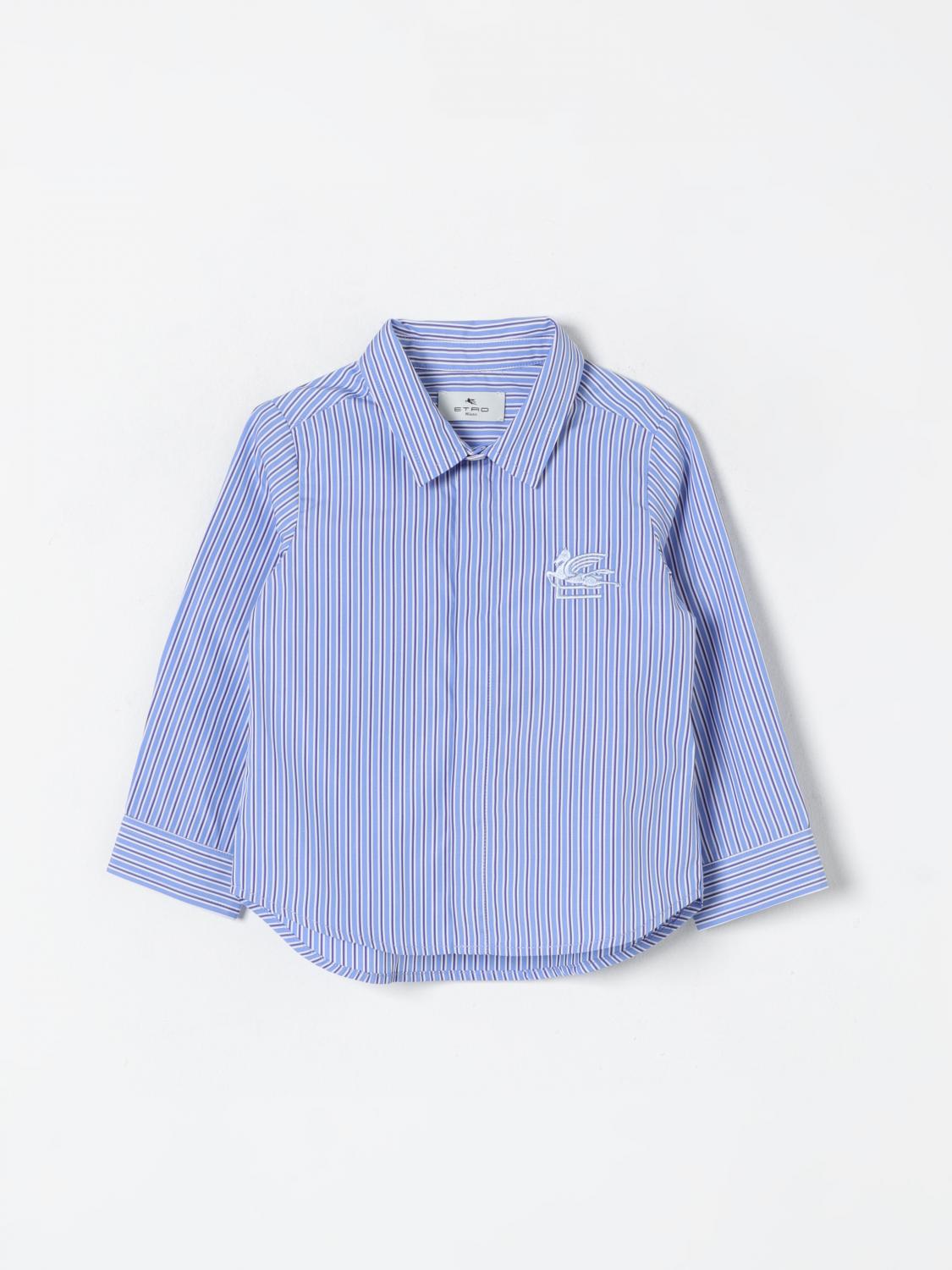 Etro Striped Shirt In Blue