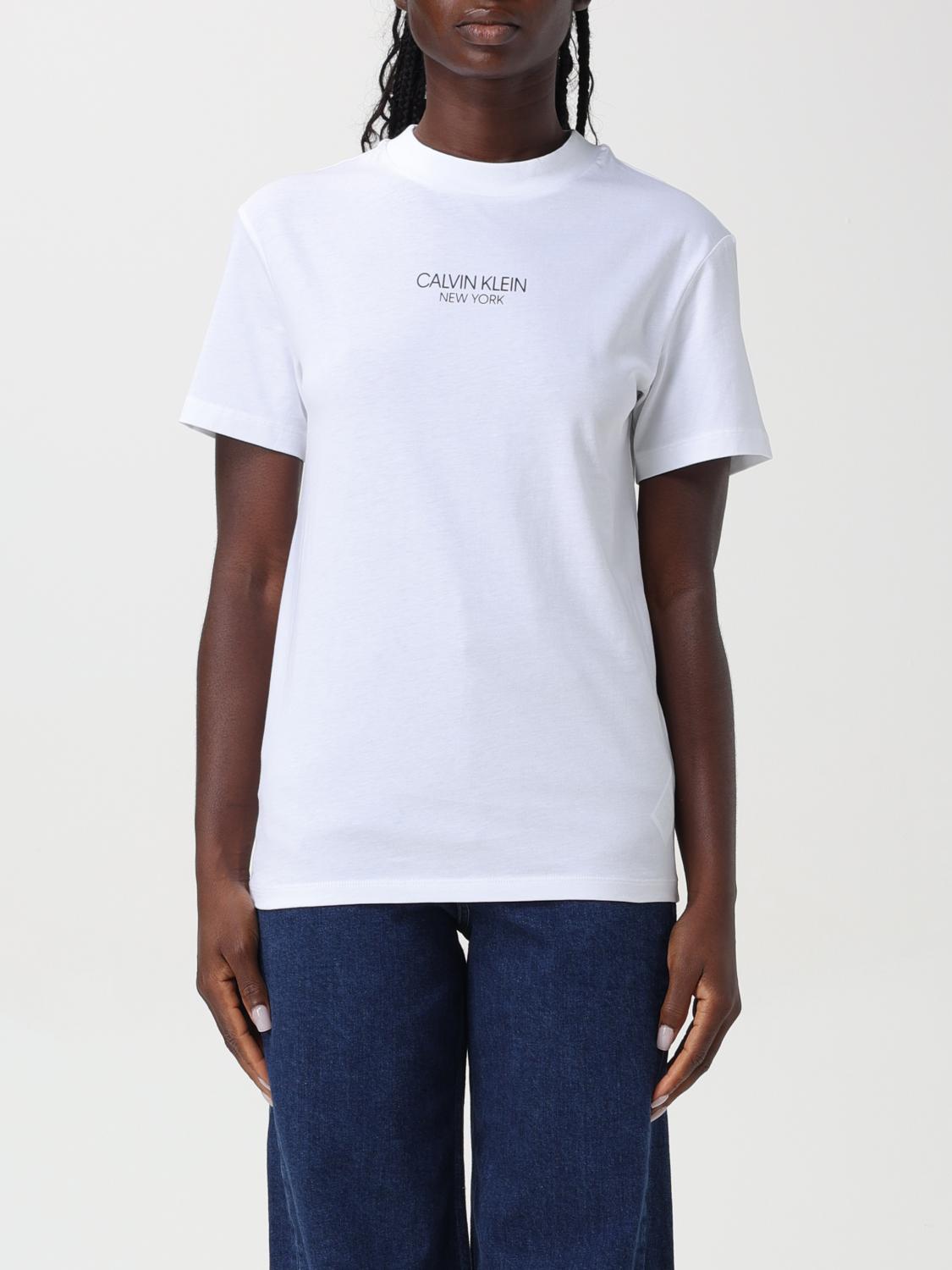 Shop Calvin Klein T-shirt  Woman Color White In Weiss