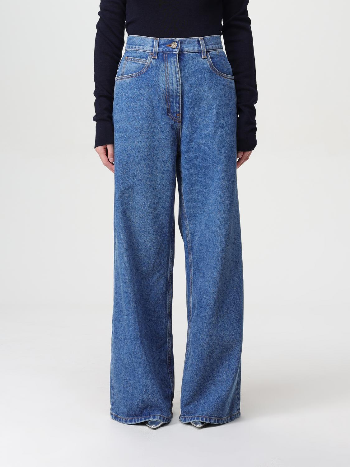 Shop Etro Jeans  Woman Color Blue In Blau