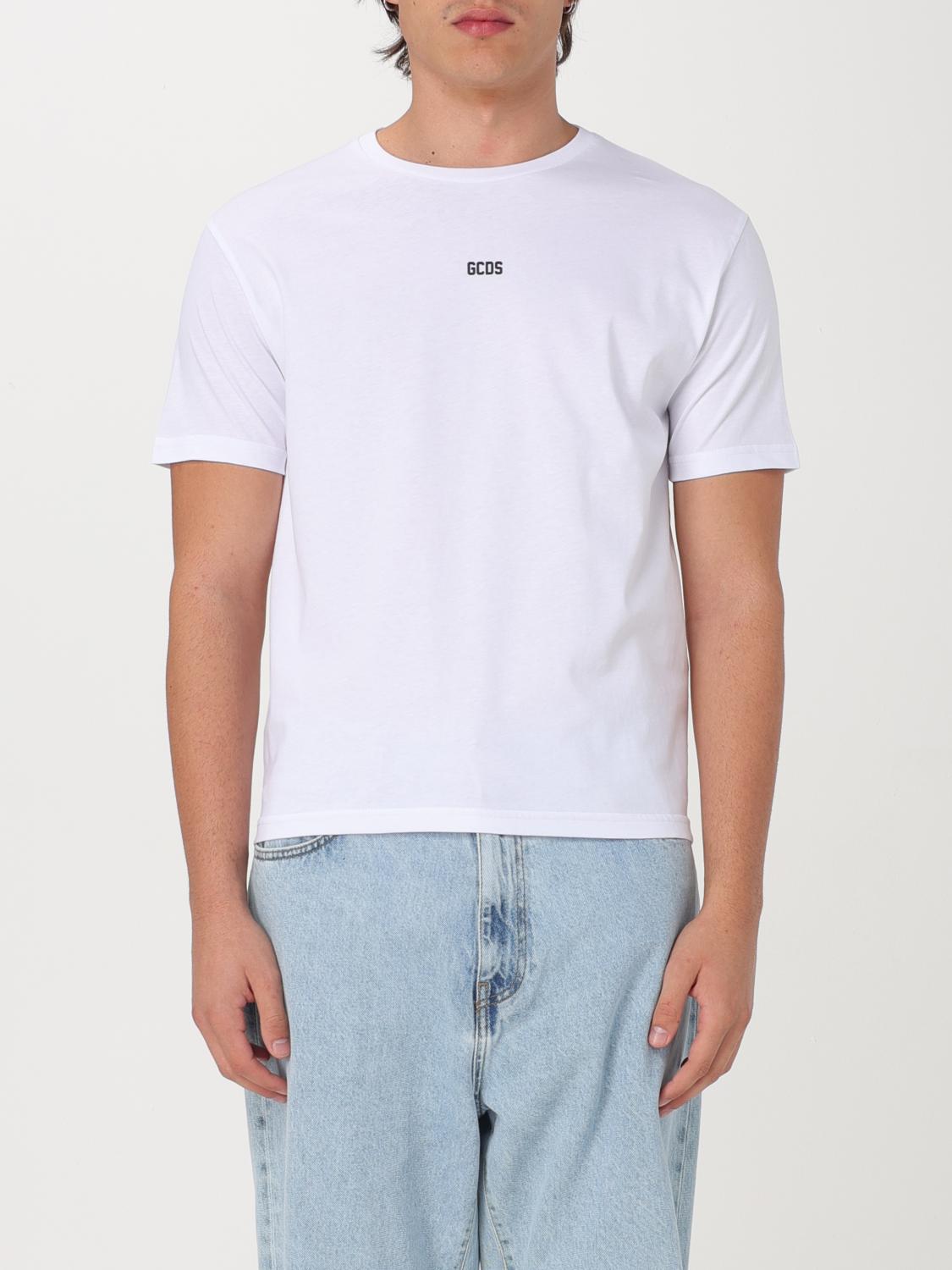 Shop Gcds T-shirt  Men Color White In Weiss