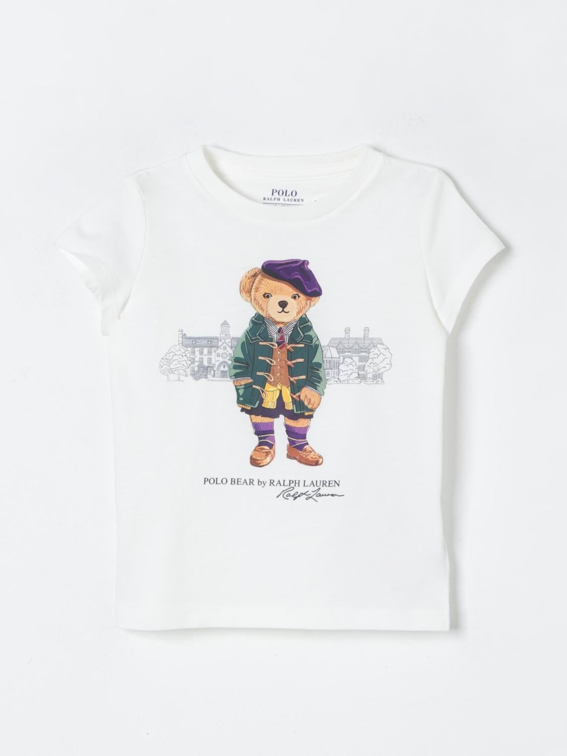 Shop Polo Ralph Lauren T-shirt  Kids Color White In Weiss