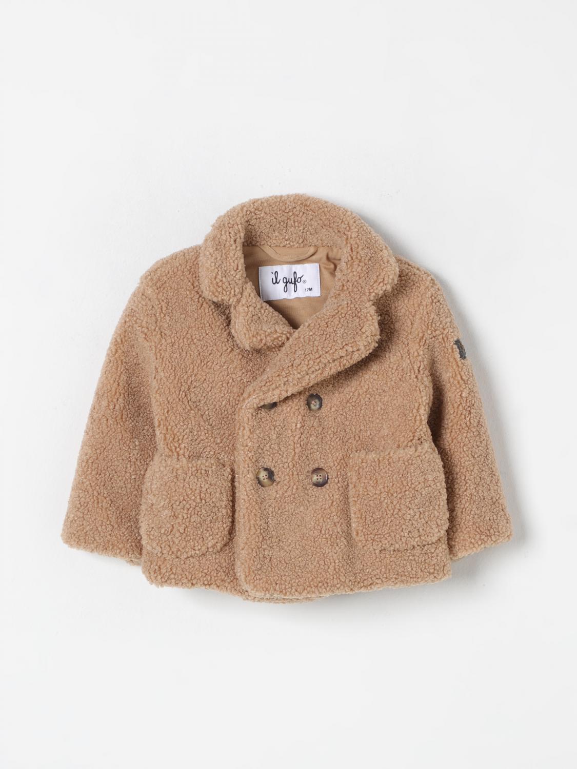 Shop Il Gufo Coats  Kids Color Beige