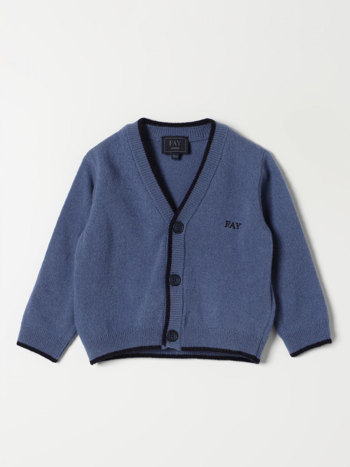 Shop Fay Junior Sweater  Kids Color Avion