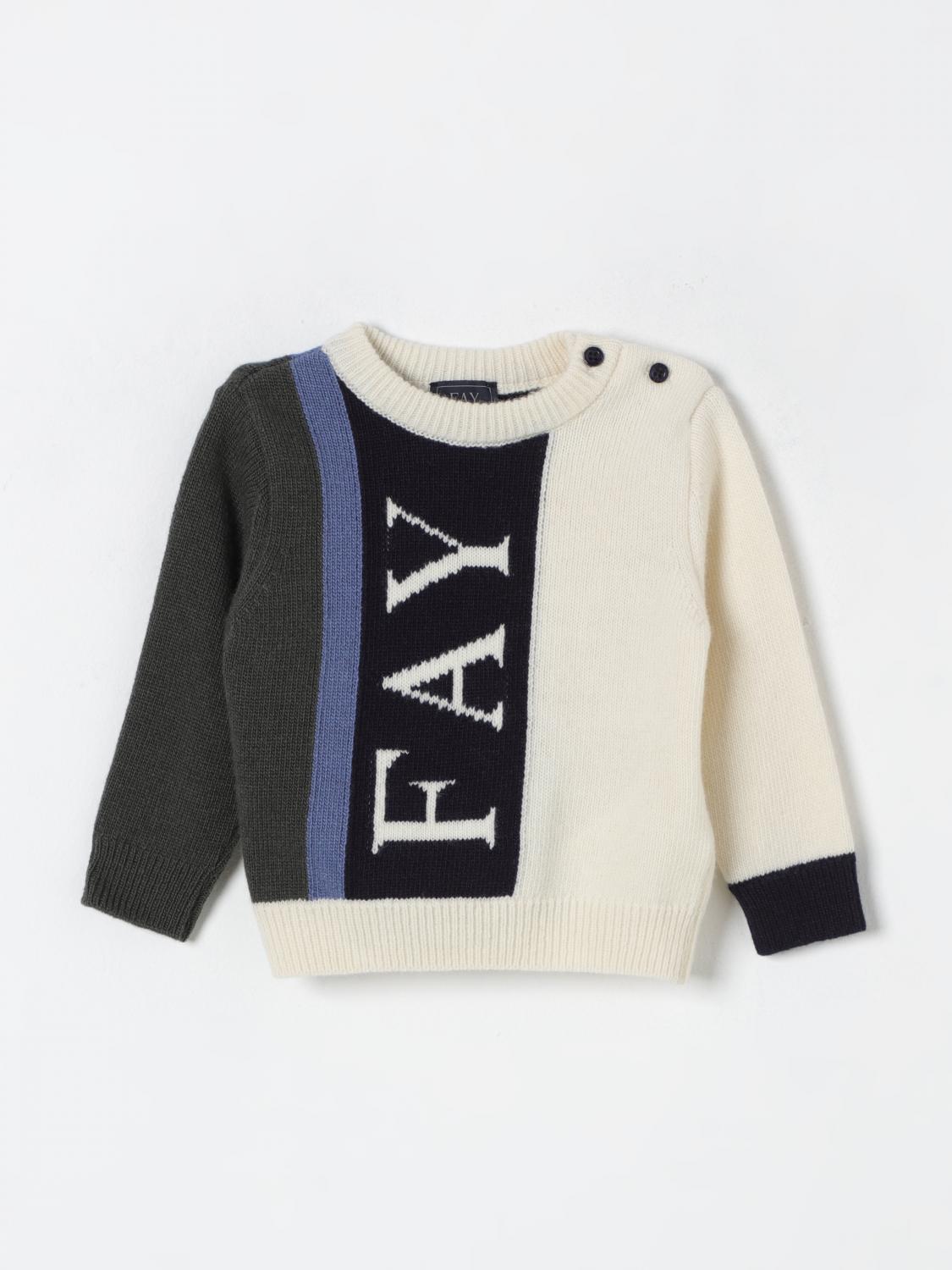 Shop Fay Junior Sweater  Kids Color Beige