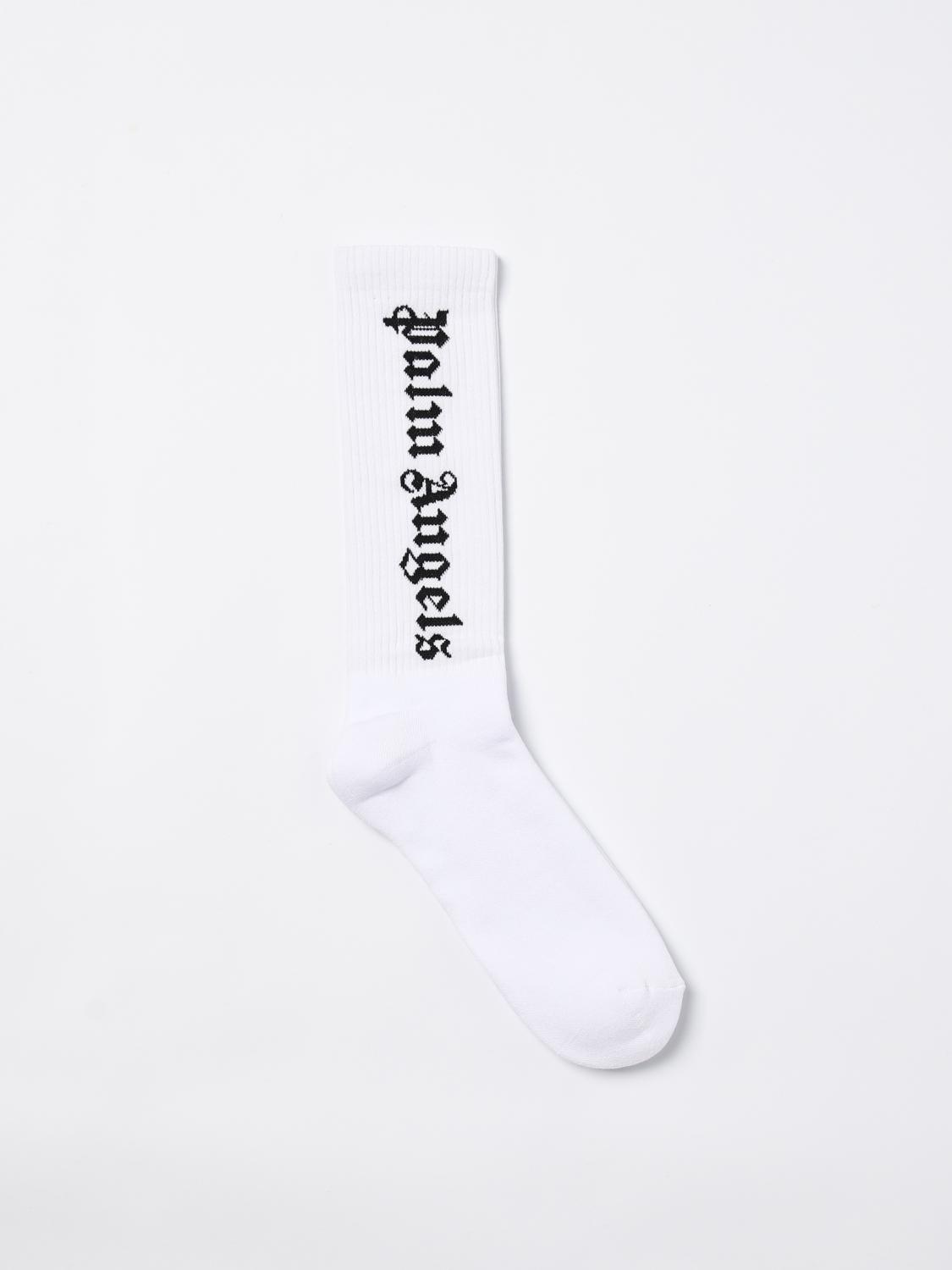 Shop Palm Angels Socks  Men Color White In Weiss