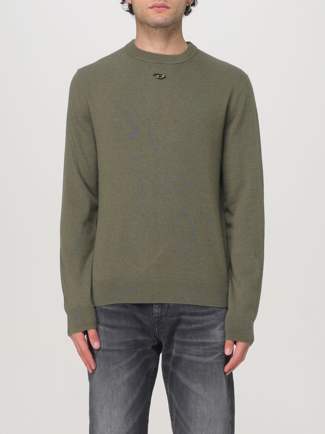 Shop Diesel Sweater  Men Color Green In Grün