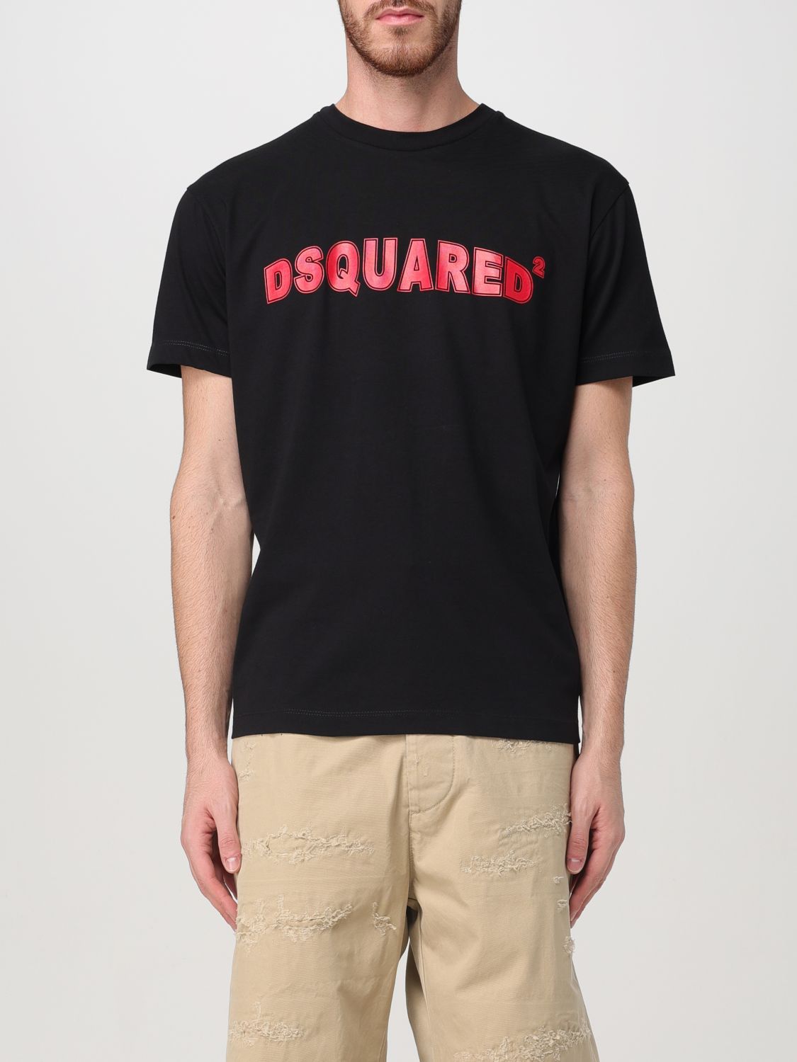 Shop Dsquared2 T-shirt  Men Color Black In Schwarz