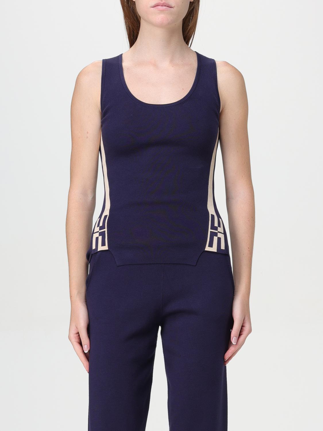 Shop Elisabetta Franchi Top  Woman Color Navy