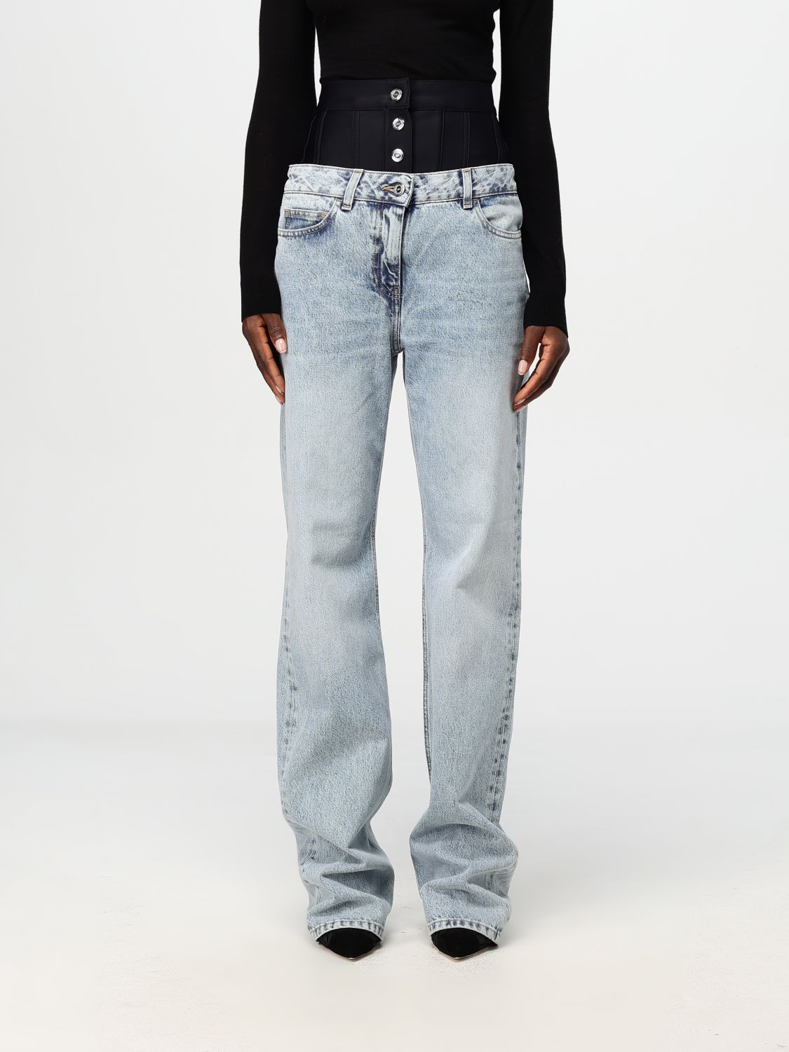 Elisabetta Franchi Pants  Woman Color Denim