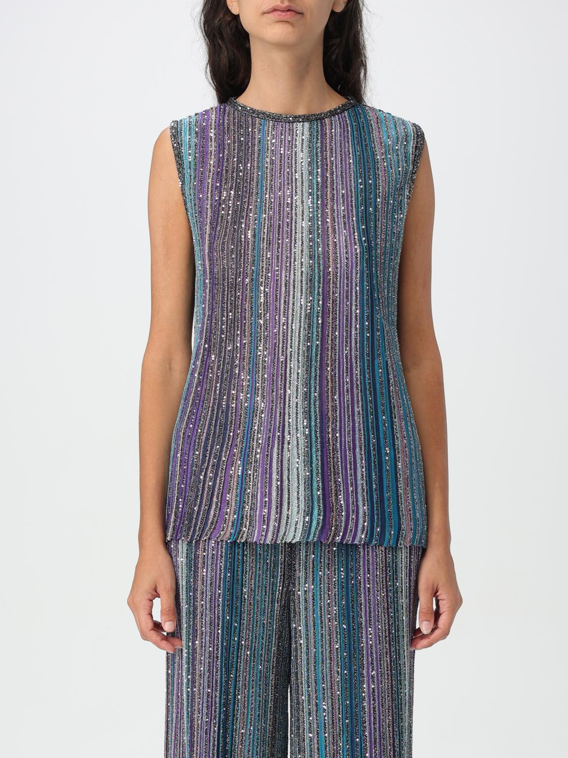 Shop Missoni Top  Woman Color Multicolor In Bunt