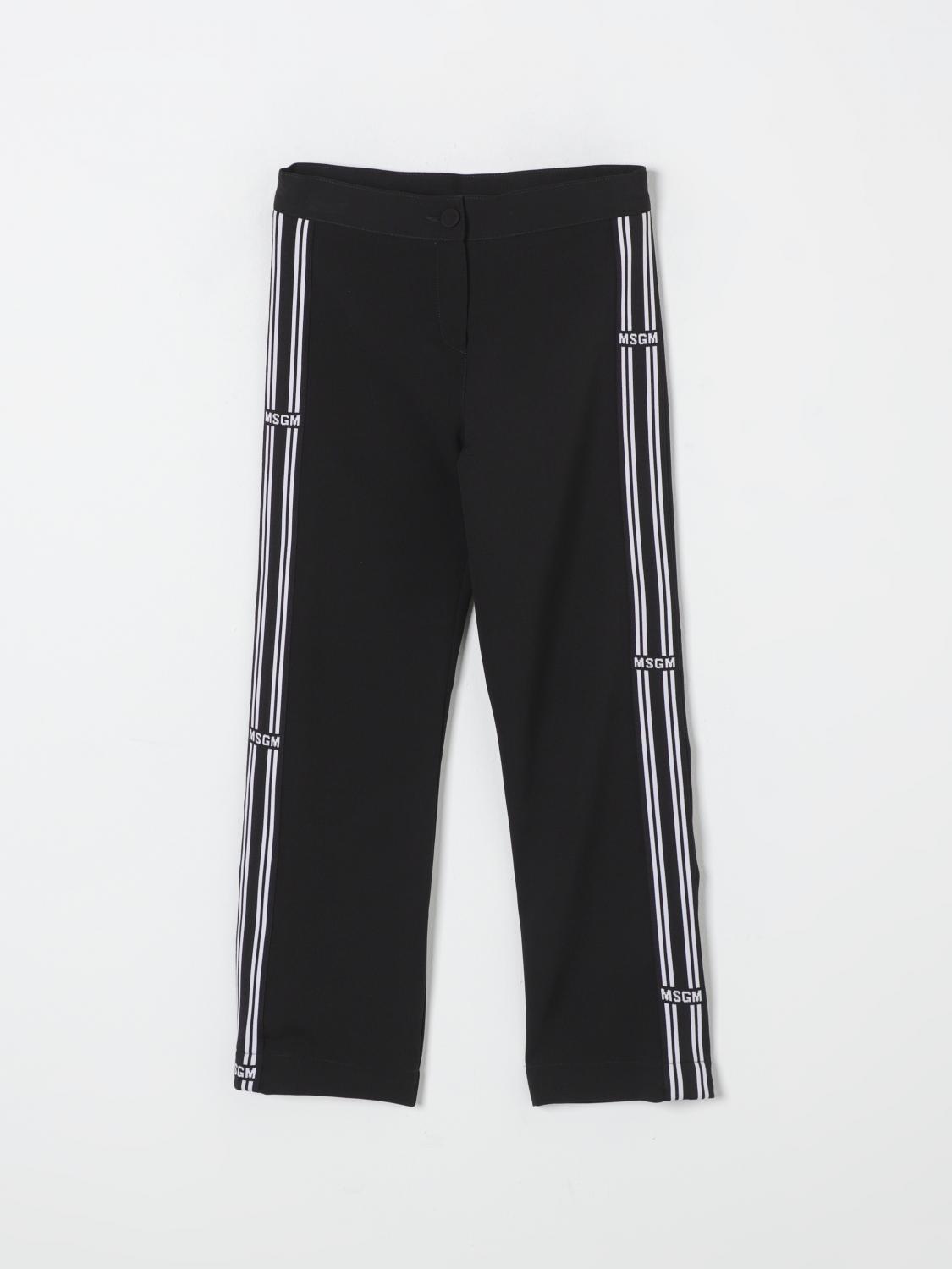 Shop Msgm Pants  Kids Kids Color Black In Schwarz