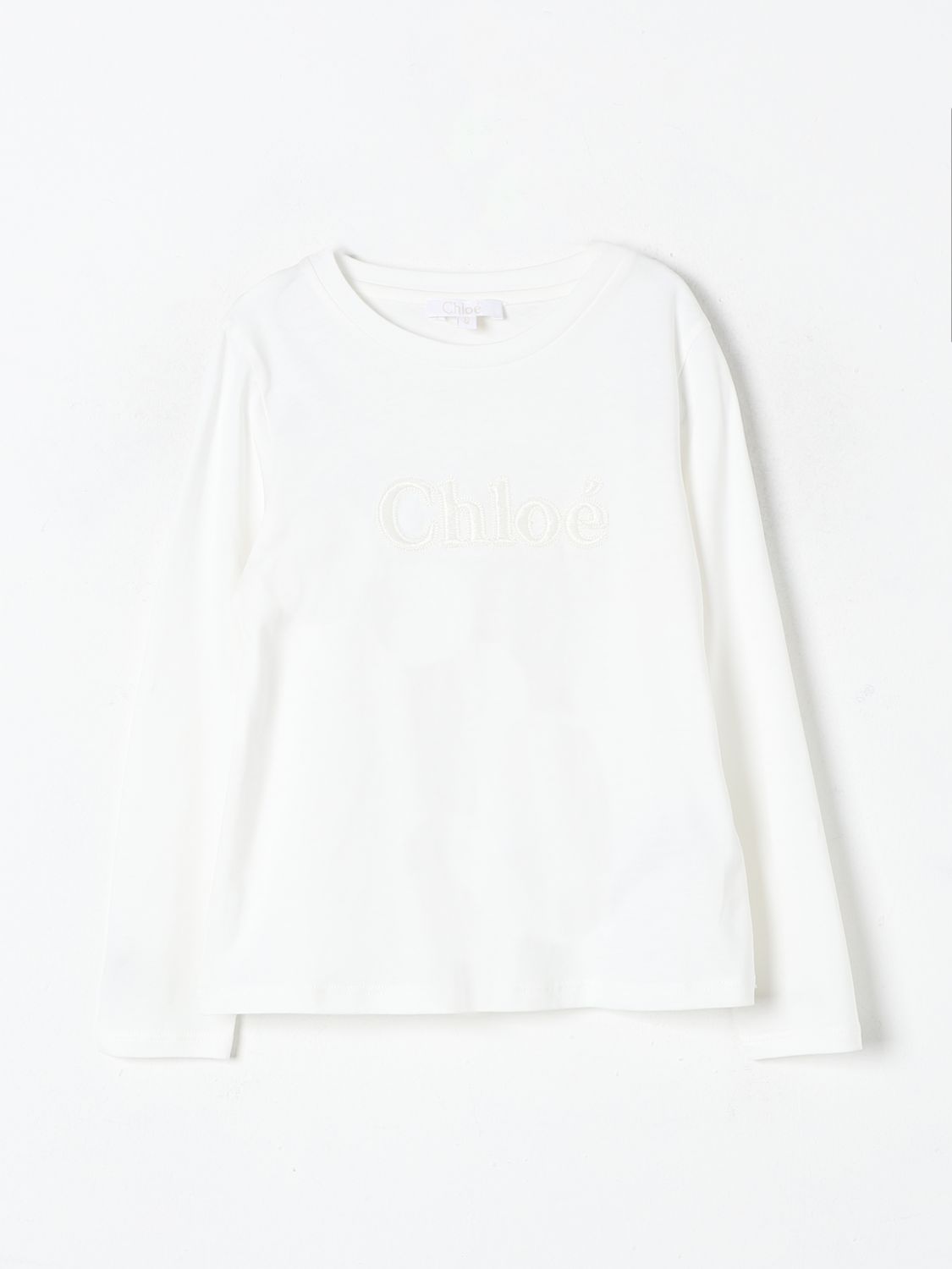 Shop Chloé T-shirt  Kids Color White In Weiss