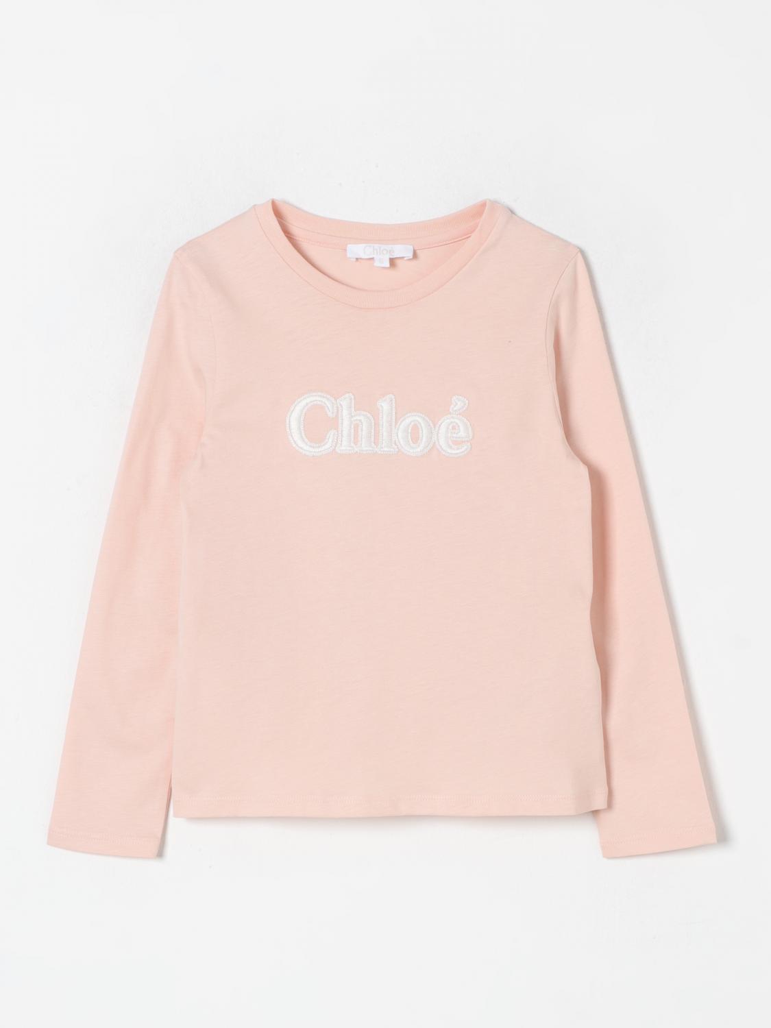 CHLOÉ T-SHIRT CHLOÉ KIDS COLOR PINK F96986010