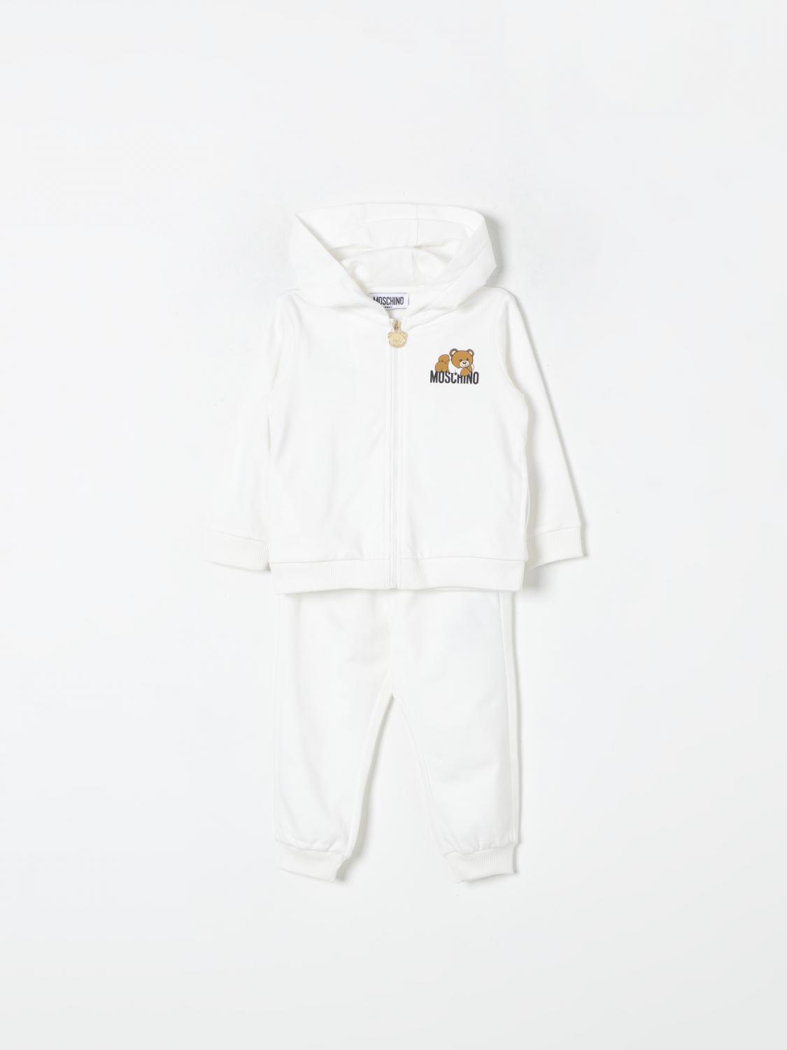 Shop Moschino Jumpsuit  Kids Color White In Weiss